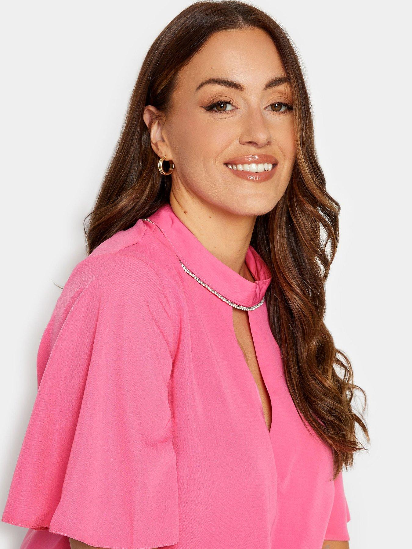 mco-embellished-neck-keyhole-blouse-pinkoutfit