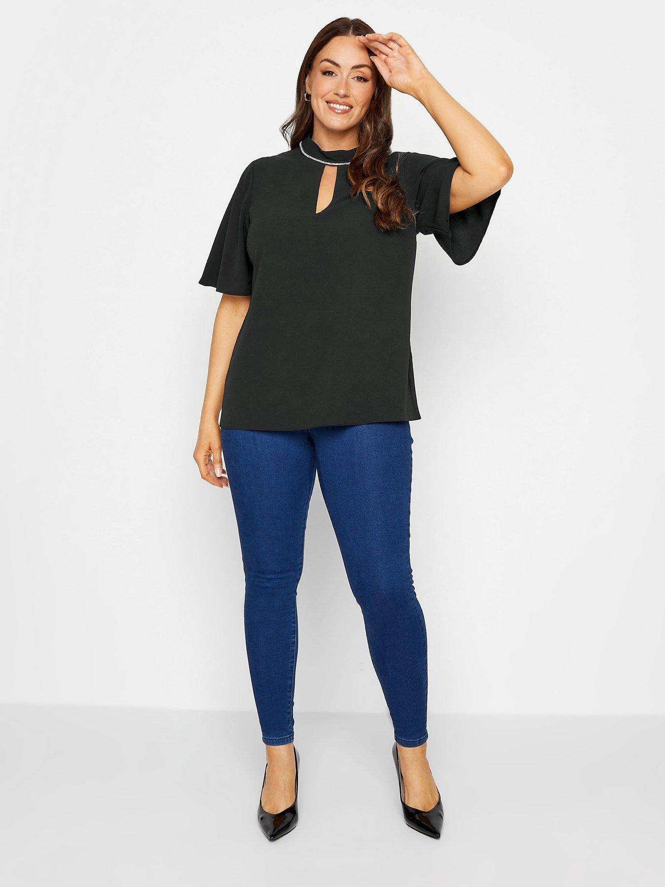 mco-embellished-neck-keyhole-blouse-blackback