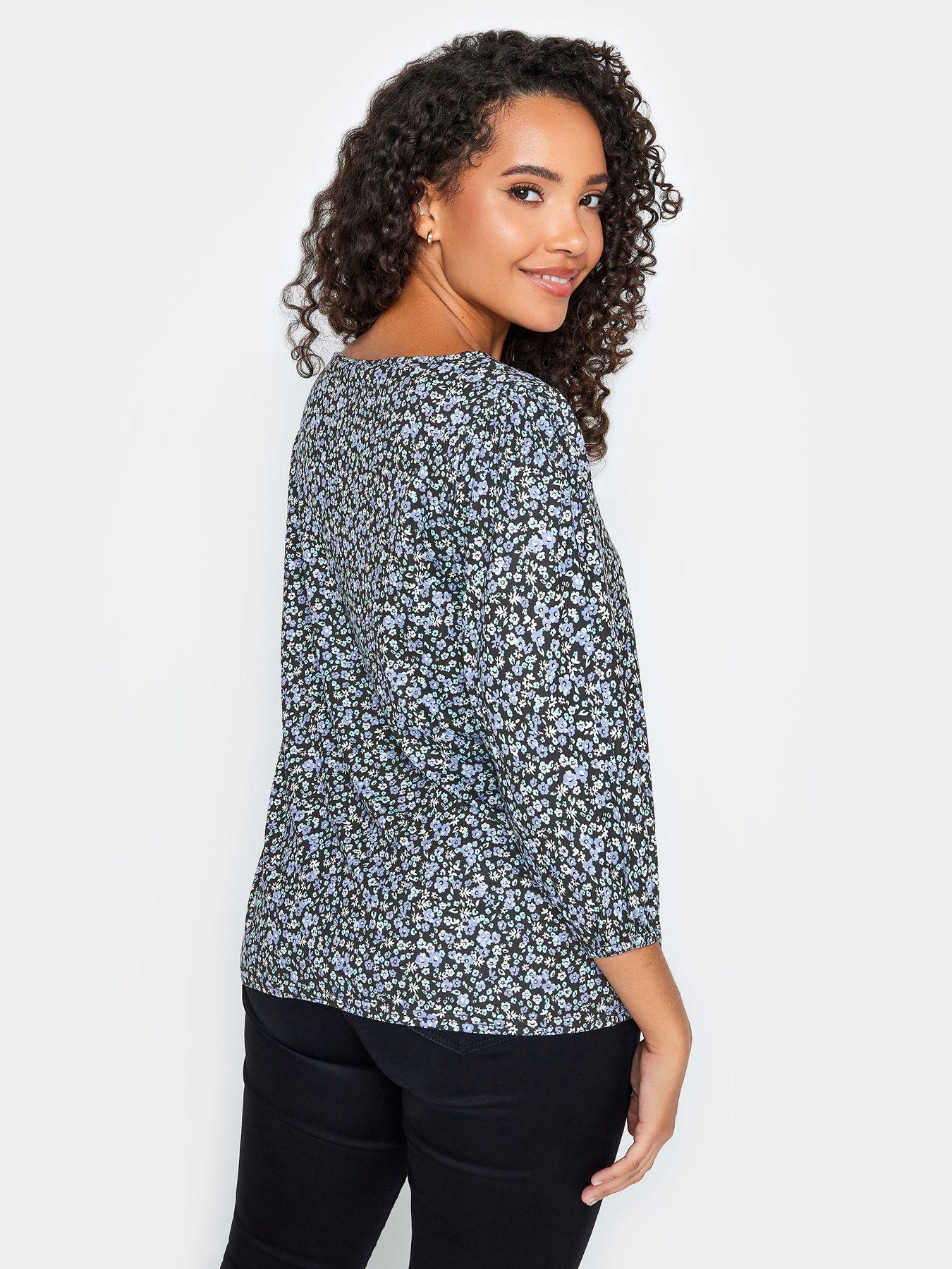 mco-petite-petite-blue-ditsy-print-topstillFront