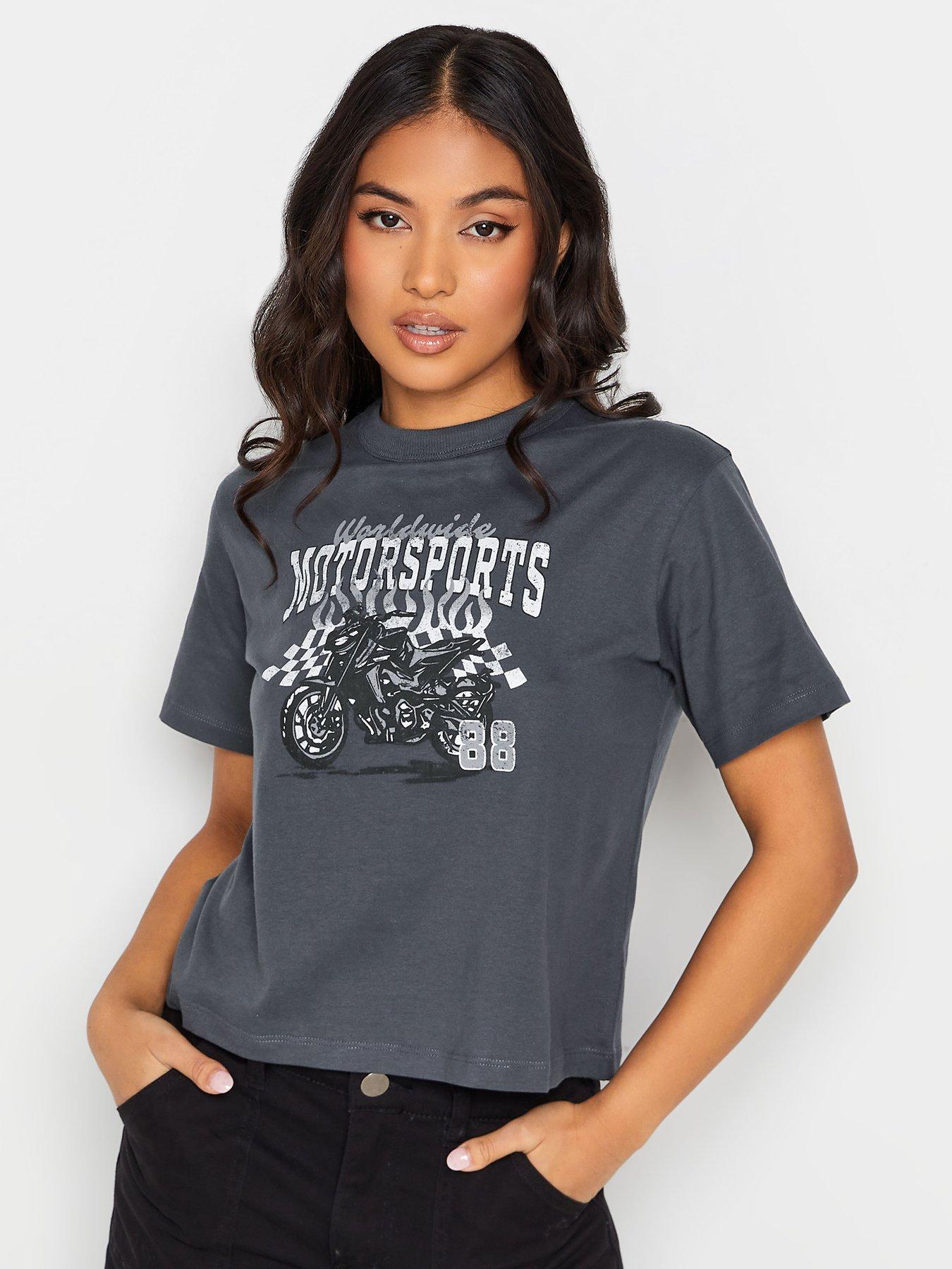 pixiegirl-petite-motorbike-printed-t-shirt-grey