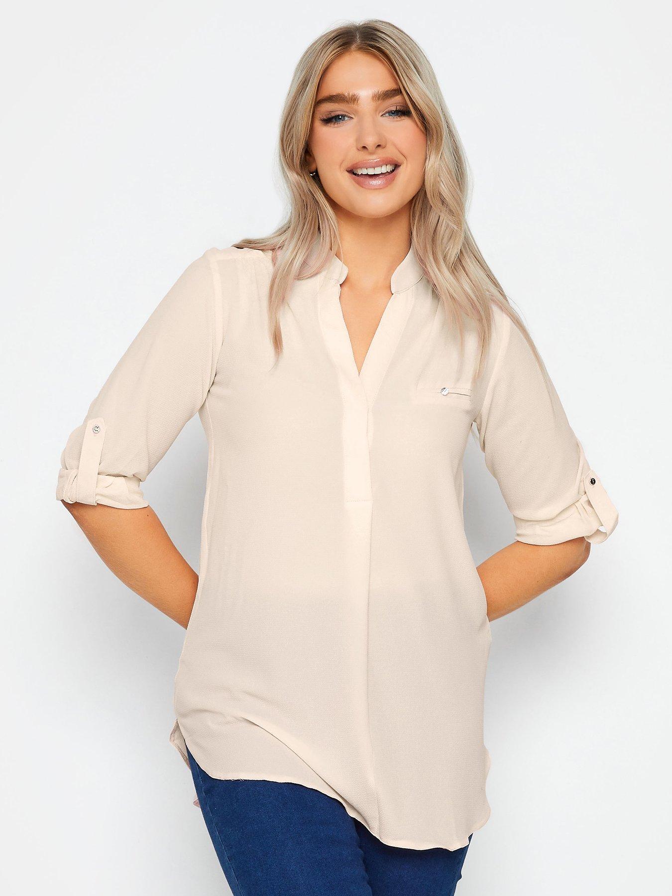 mco-tab-sleeve-detail-blouse-pinkfront