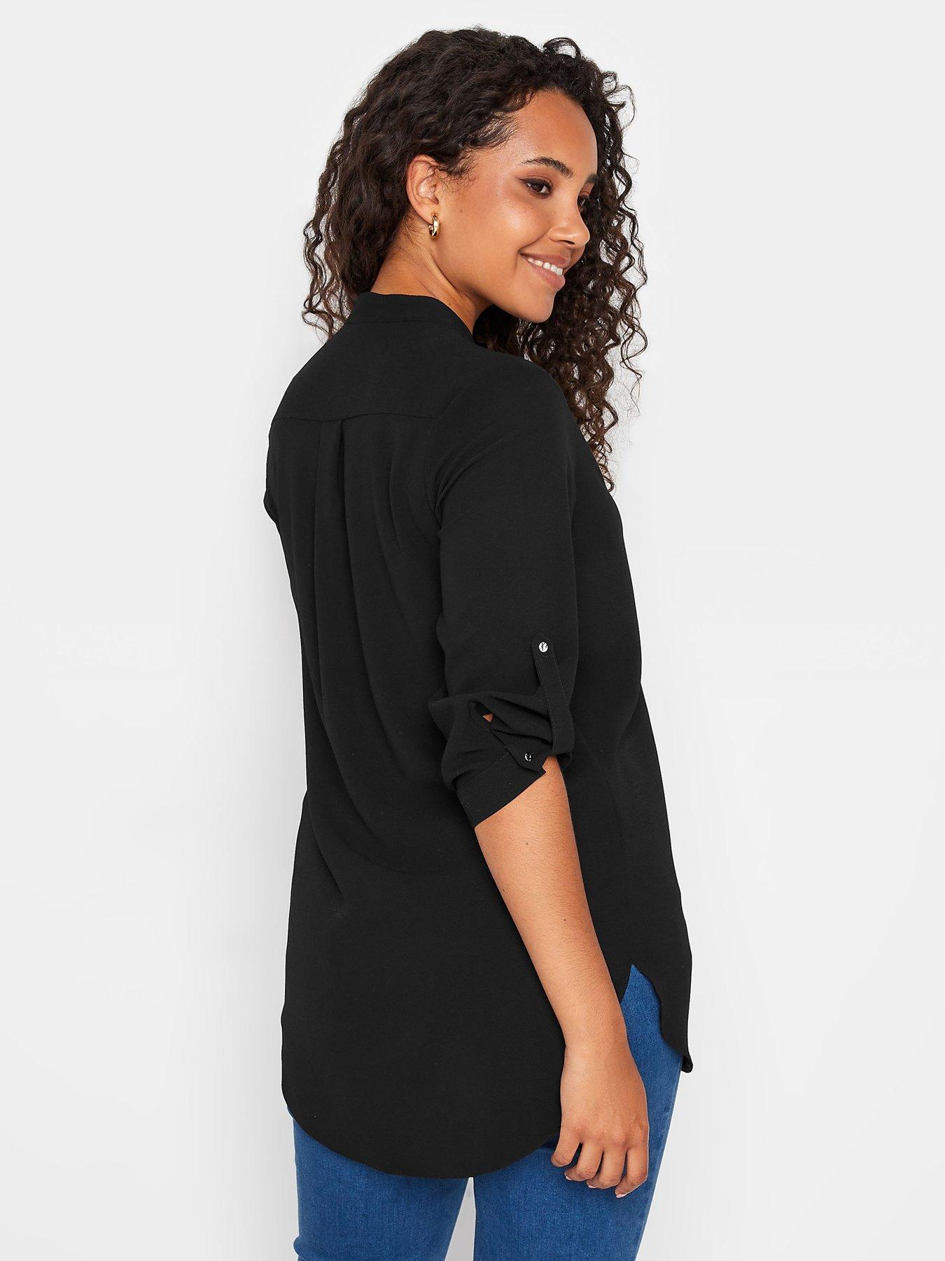 mco-tab-sleeve-detail-blouse-blackstillFront