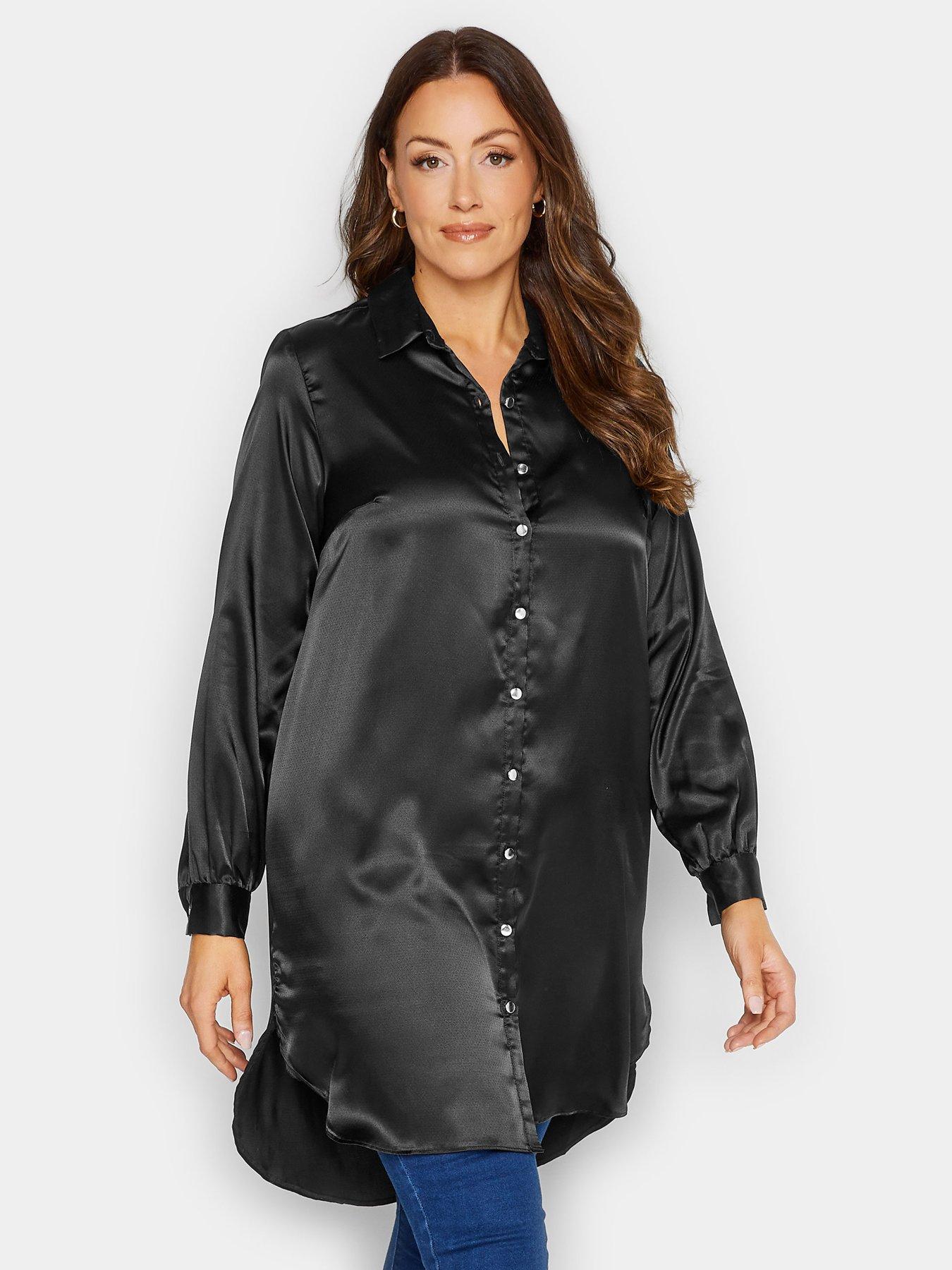 mco-satin-drop-hem-shirt-black