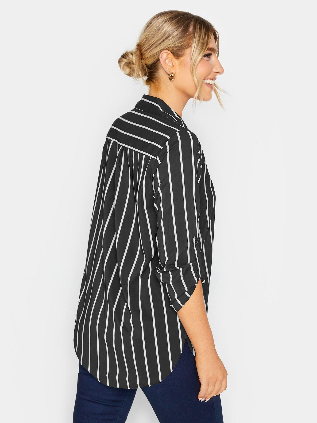 mco-stripe-tab-sleeve-detail-shirt-blackstillFront