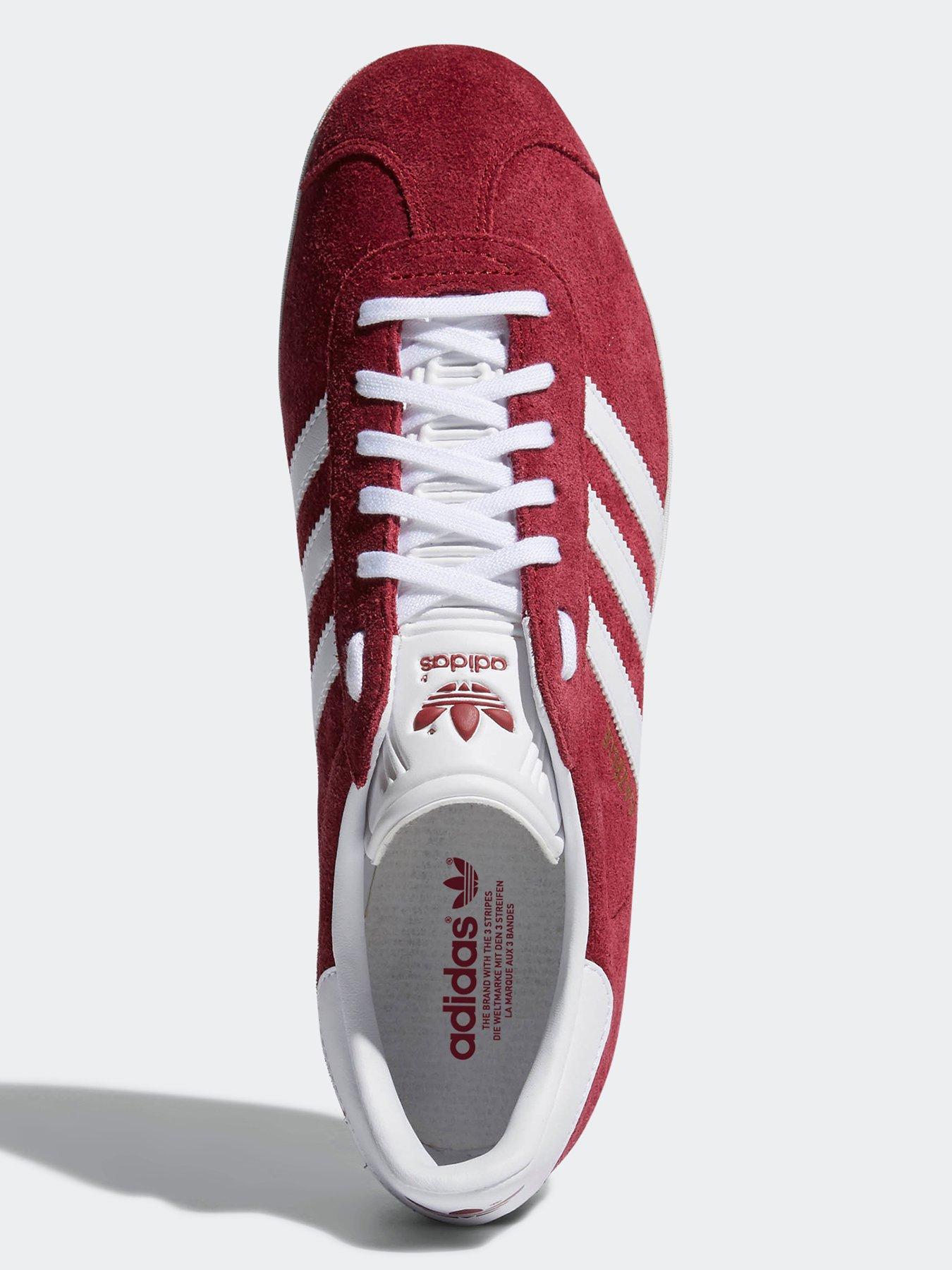 adidas-originals-mens-gazelle-trainers-dark-redoutfit