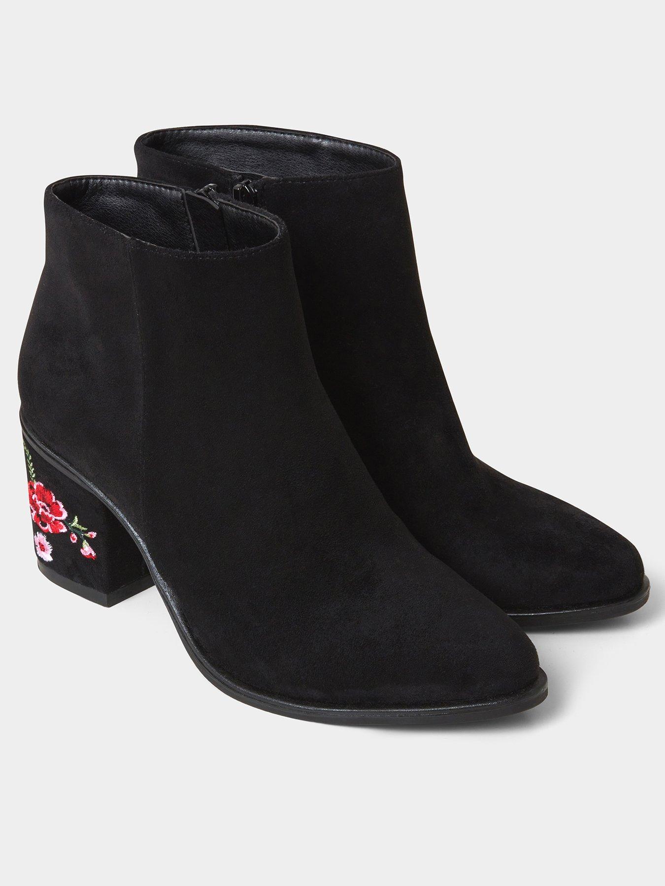 Joe Browns Simply Striking Embroidered Boots Black