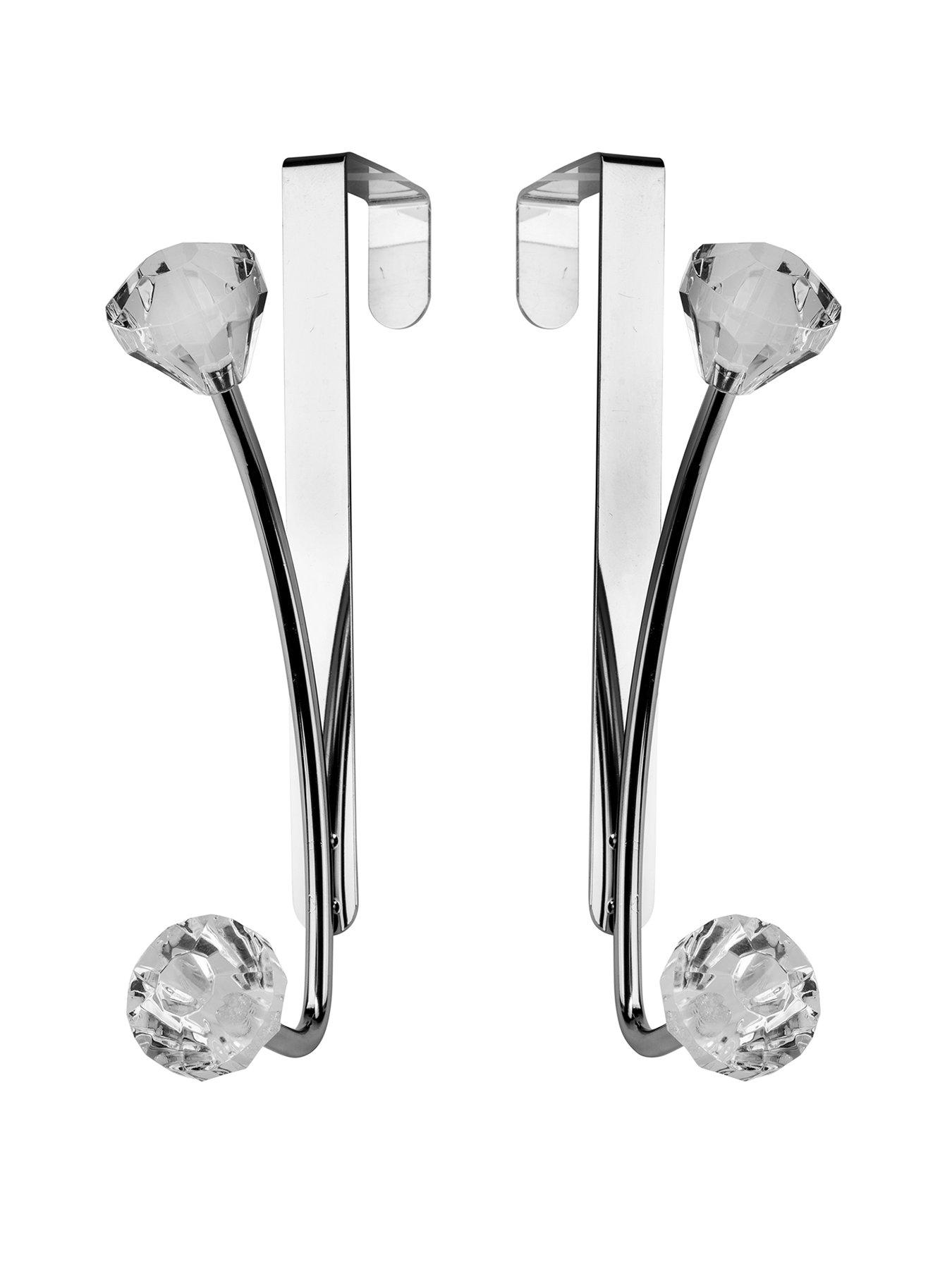 Image 1 of 3 of Croydex Set of 2 Over Door&nbsp;Hooks with Jewels