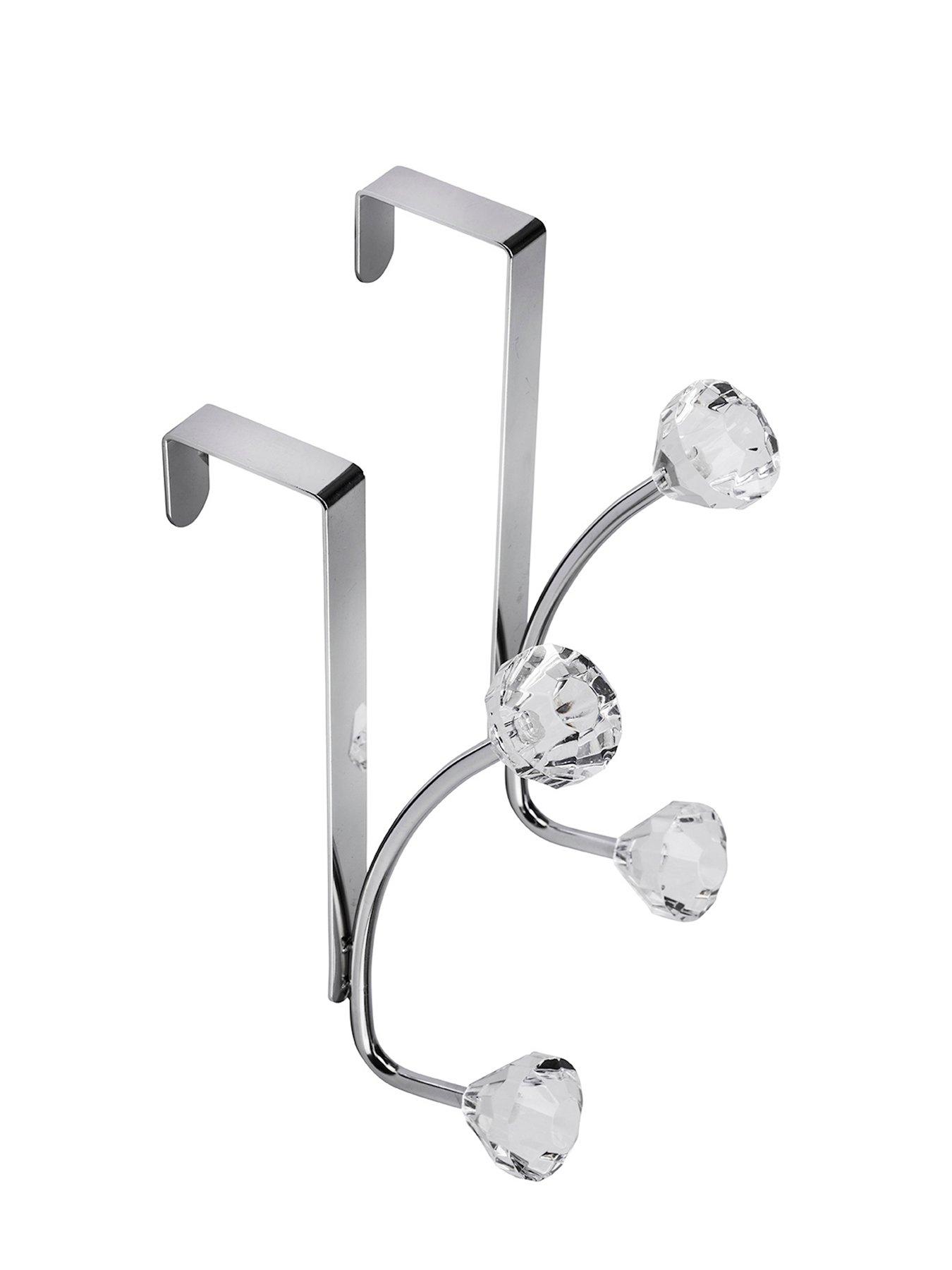 Image 2 of 3 of Croydex Set of 2 Over Door&nbsp;Hooks with Jewels