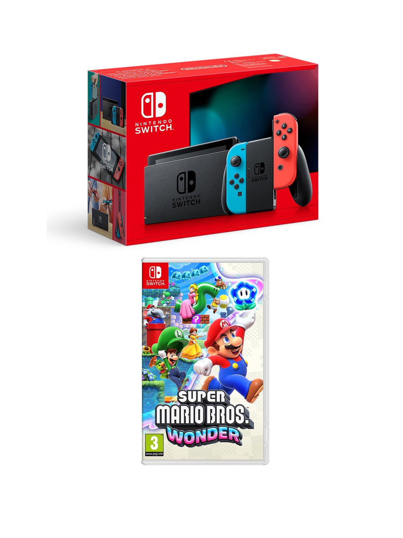 Image 1 of 4 of Nintendo Switch Nintendo Switch Neon Console &amp; Super Mario Bros. Wonder