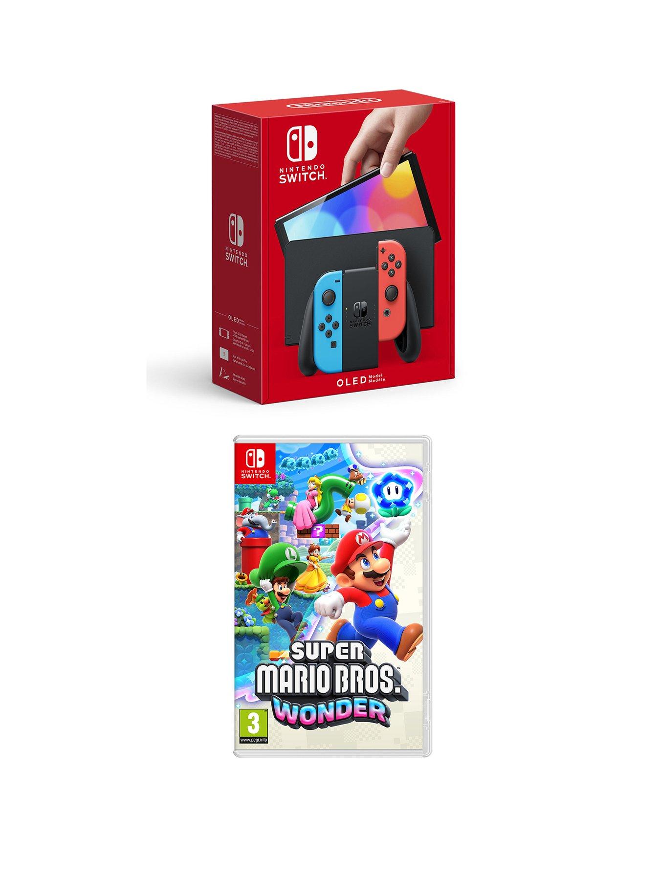 undefined Nintendo Switch OLED Neon Blue/Neon Red Console  &  Super Mario Bros. Wonder