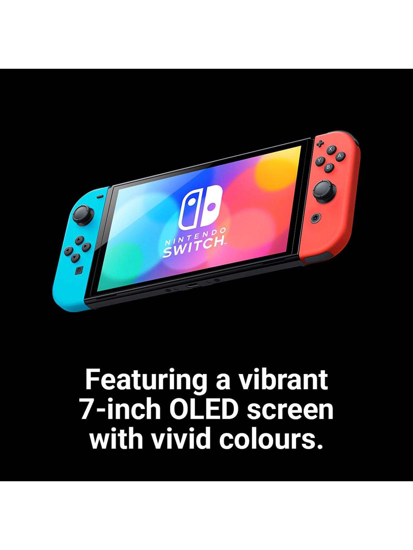 Image 2 of 8 of Nintendo Switch OLED Console -&nbsp;Neon + Super Mario Bros. Wonder