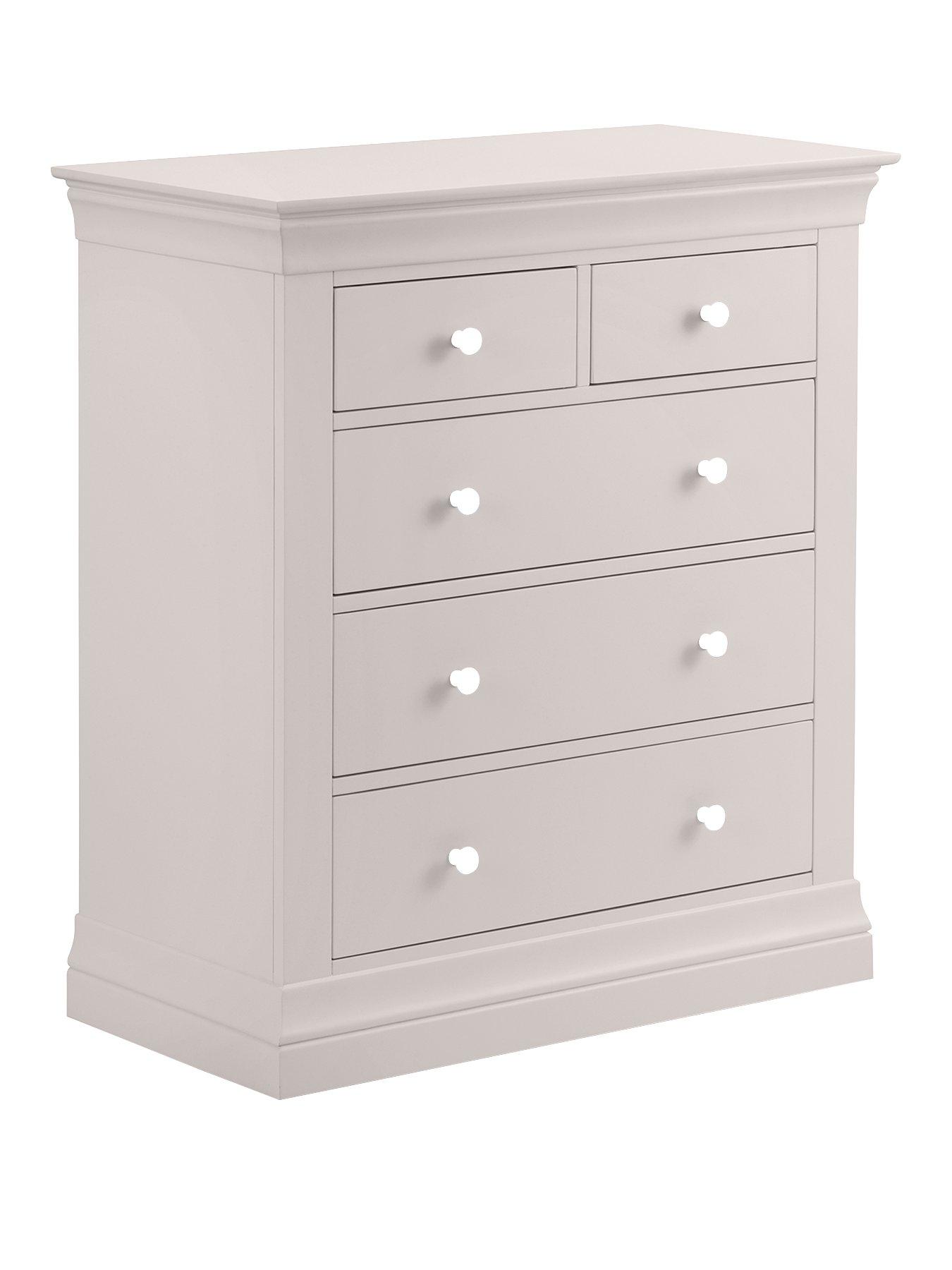 Image 3 of 6 of Julian Bowen Clermont 3+2 Drawer Chest Light Grey
