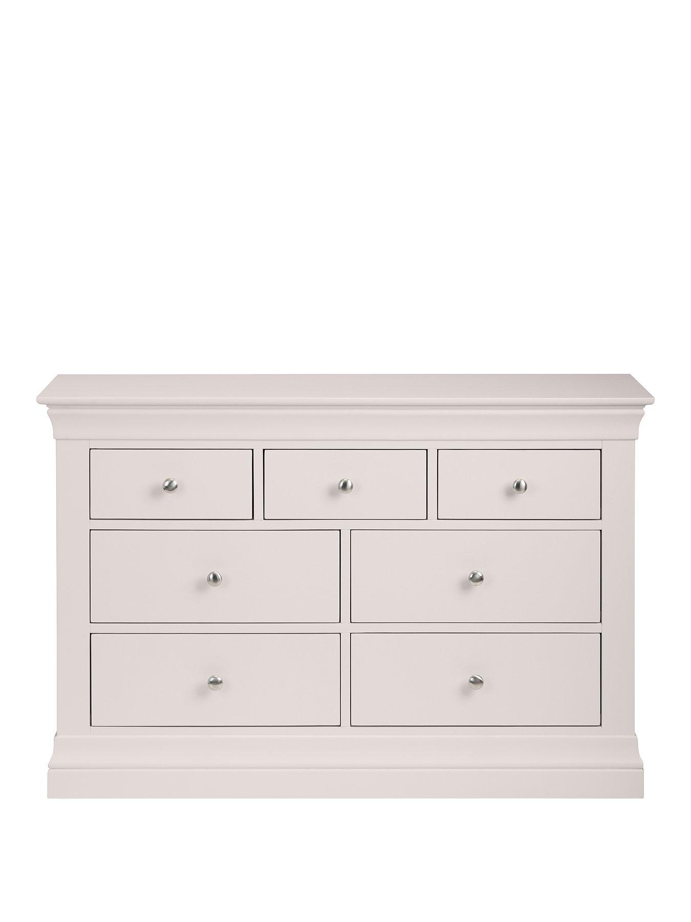 Image 2 of 7 of Julian Bowen Clermont 4+3 Drawer Chester Light Grey