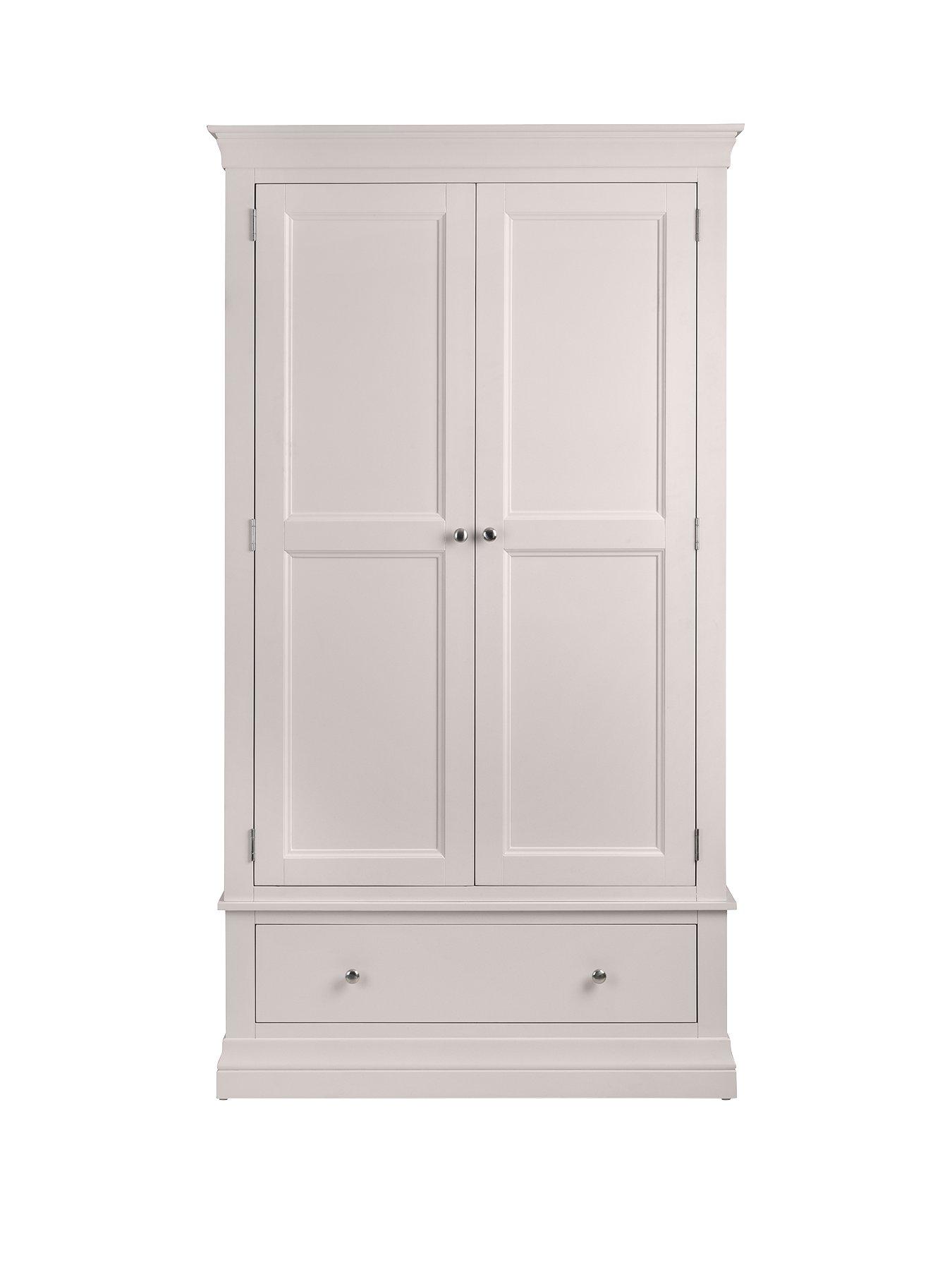 julian-bowen-clermont-2-door-1-drawer-wardrobe-light-greystillFront