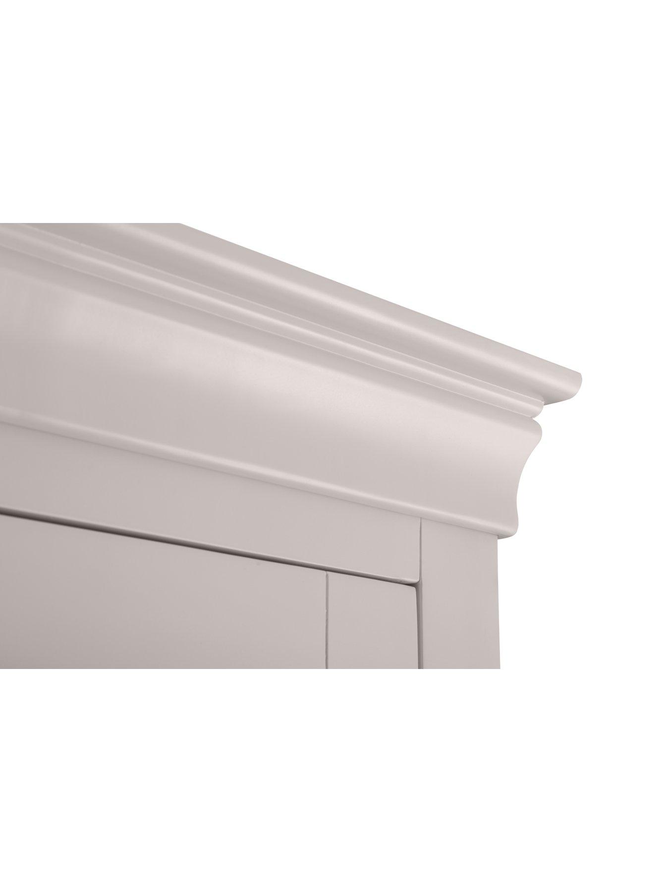 julian-bowen-clermont-2-door-1-drawer-wardrobe-light-greydetail