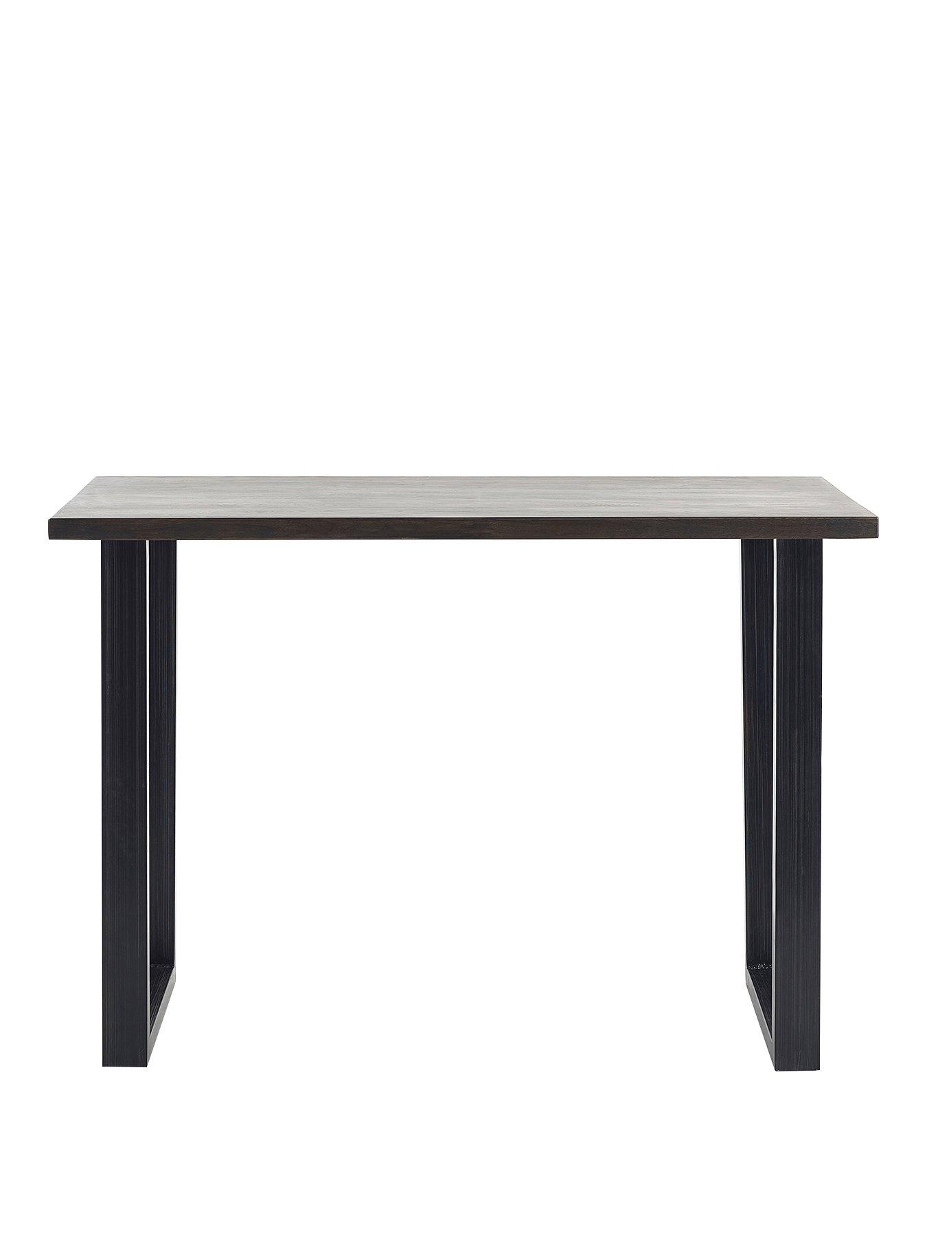 Image 2 of 6 of Julian Bowen Brooklyn Solid Oak/Oak Veneer&nbsp;Bar Table - Dark Oak