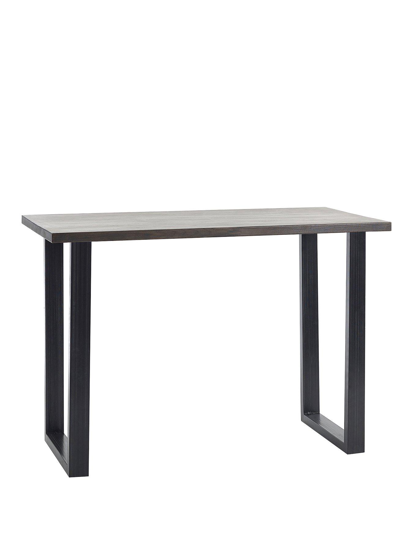 Image 3 of 6 of Julian Bowen Brooklyn Solid Oak/Oak Veneer&nbsp;Bar Table - Dark Oak