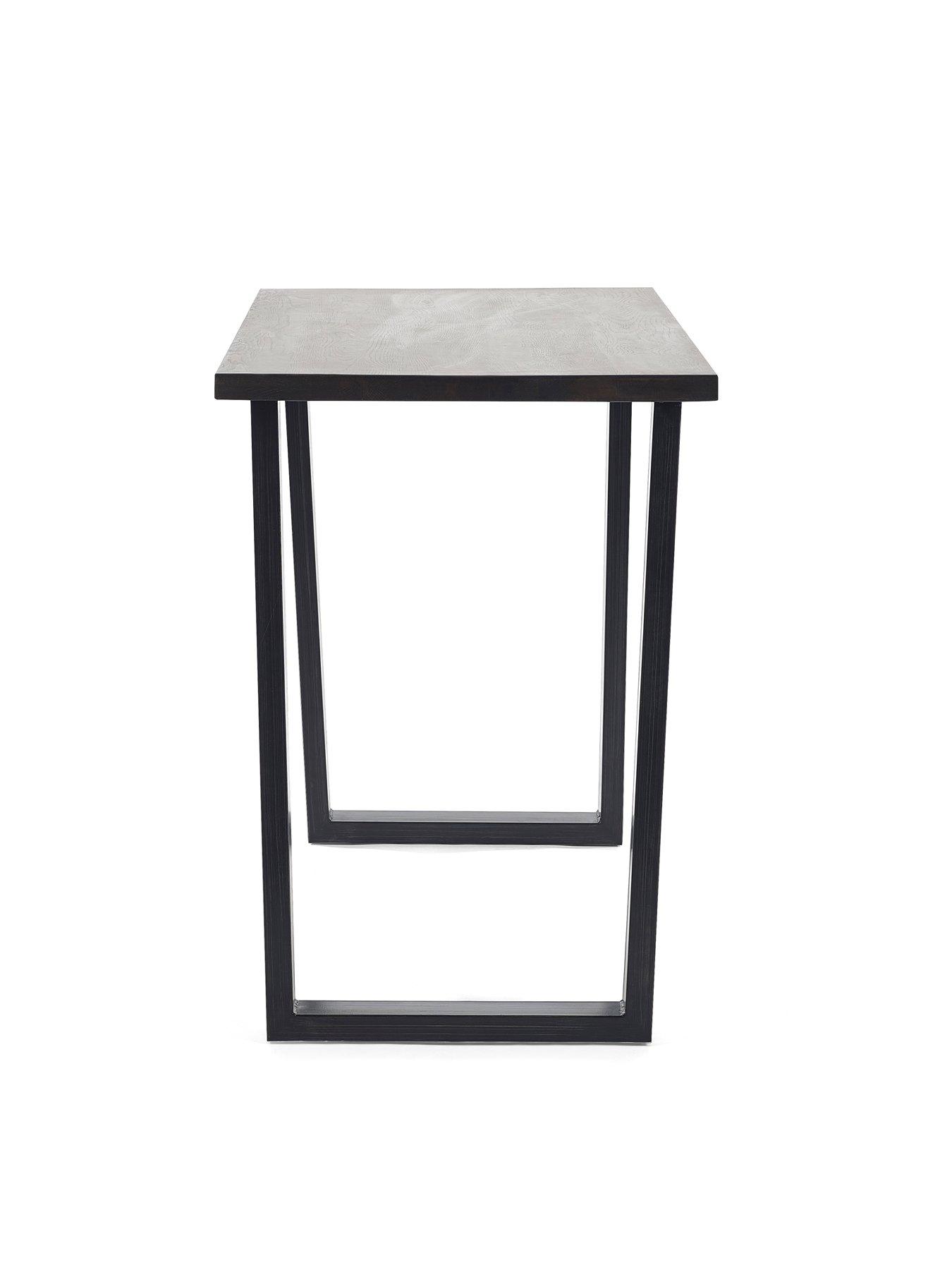 Image 4 of 6 of Julian Bowen Brooklyn Solid Oak/Oak Veneer&nbsp;Bar Table - Dark Oak