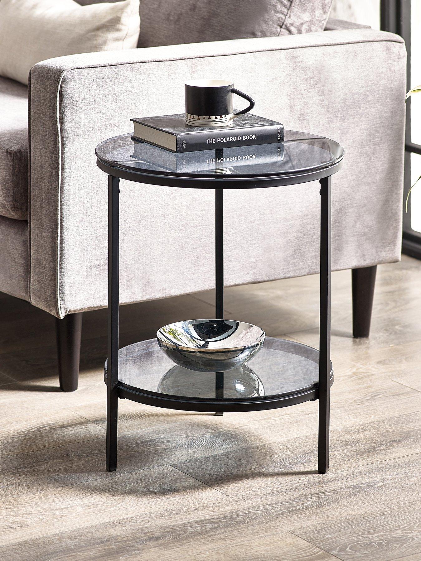 undefined Chicago Circular Lamp Table With Shelf