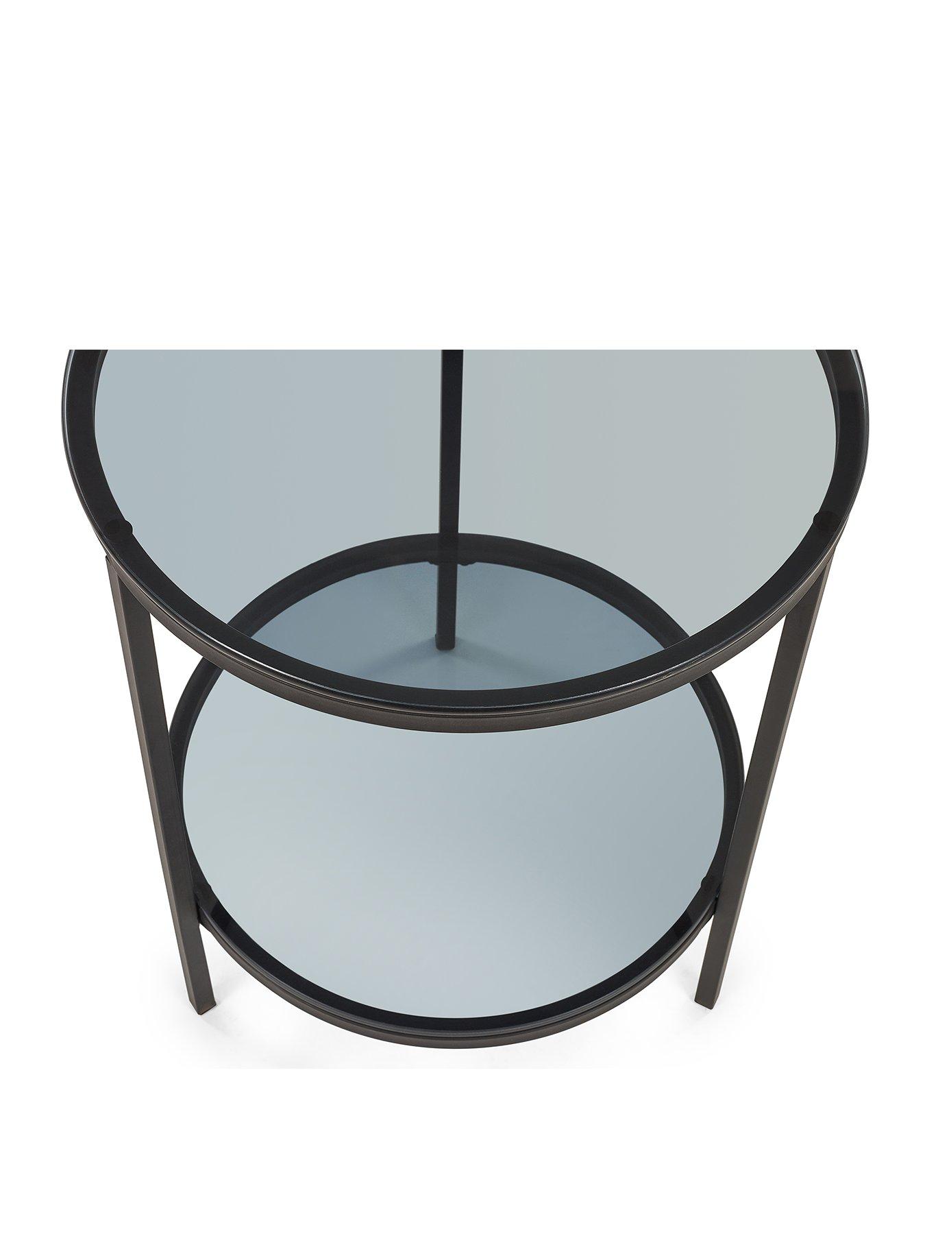 Image 3 of 3 of Julian Bowen Chicago Circular Lamp Table With Shelf