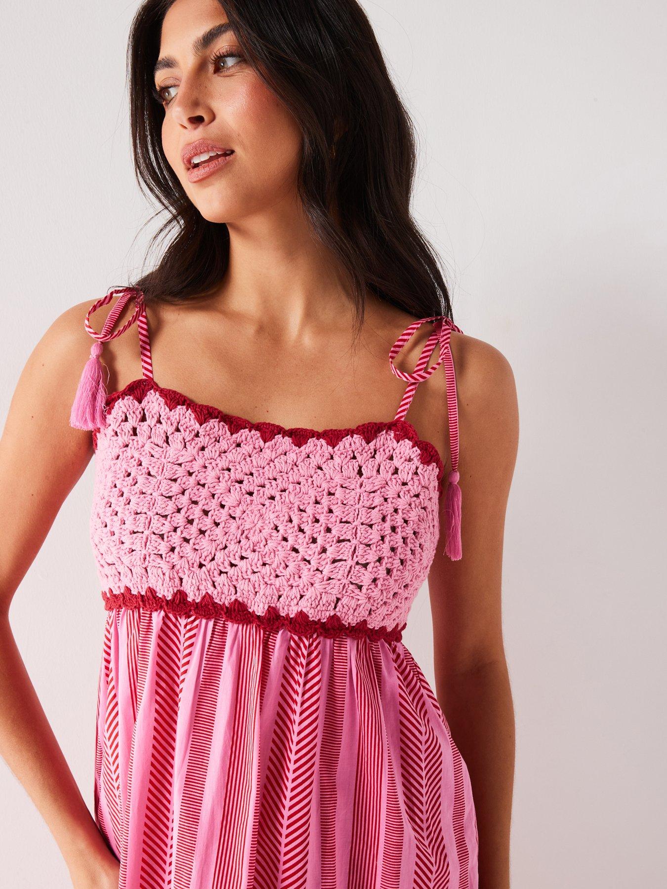 v-by-very-crochet-detail-midi-beach-dress-pinkoutfit