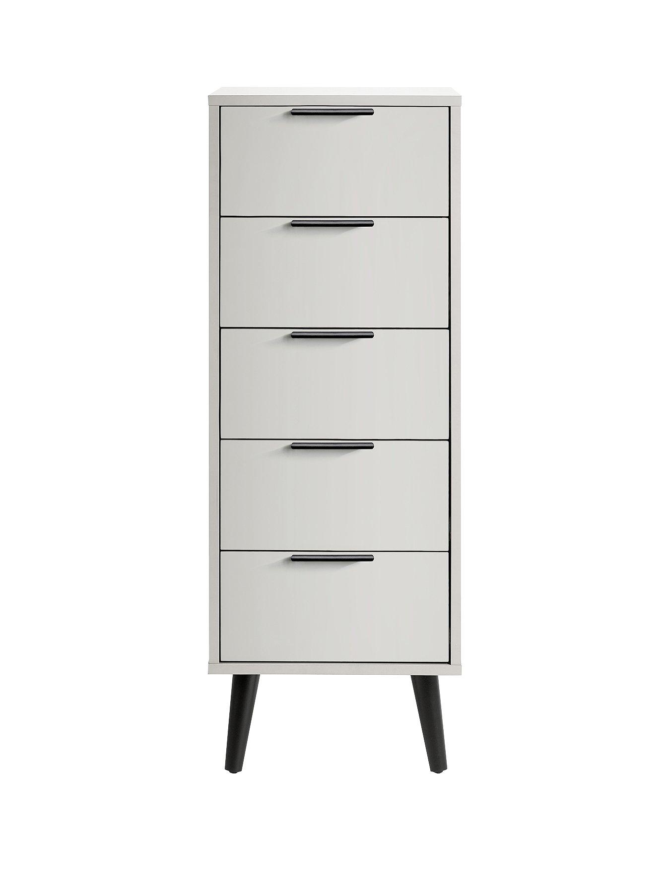 julian-bowen-alba-5-drawer-narrow-chest