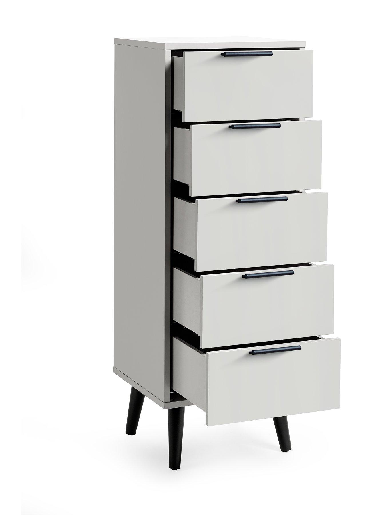 julian-bowen-alba-5-drawer-narrow-chestoutfit