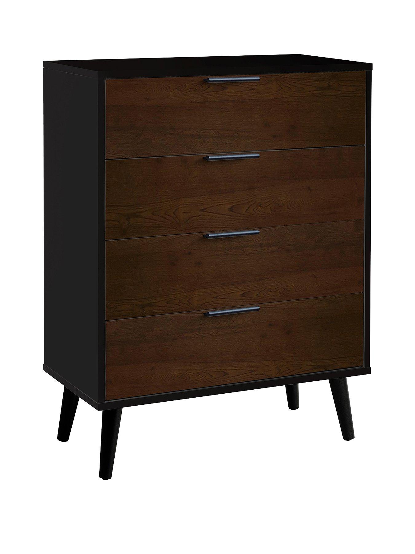 julian-bowen-alba-4-drawer-wide-chest-walnutblackback