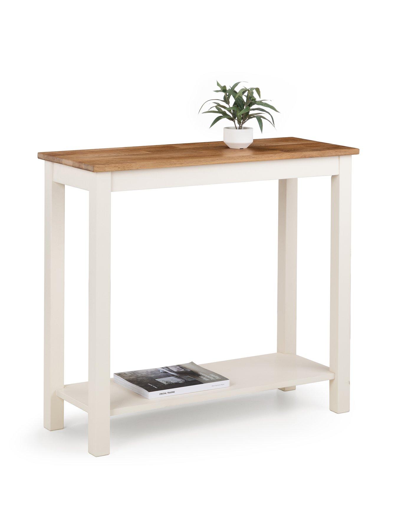 undefined Coxmoor Solid Oak Console Table - Oak/Ivory