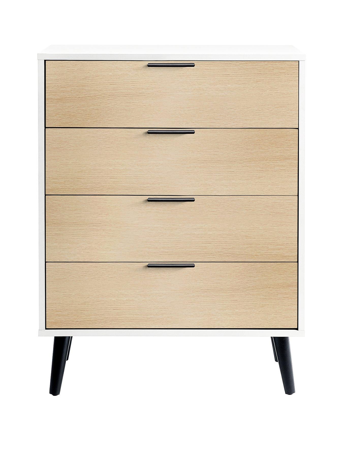 julian-bowen-alba-4-drawer-wide-chest-whiteoakfront