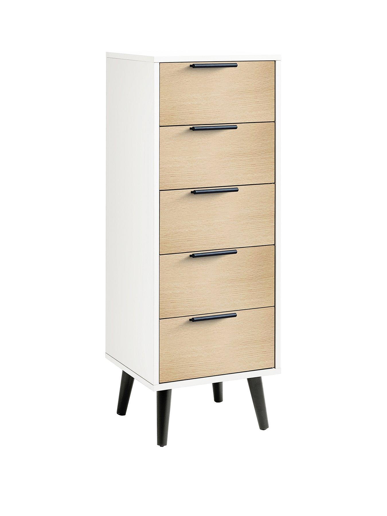 julian-bowen-alba-5-drawer-narrow-chest-whiteoakback