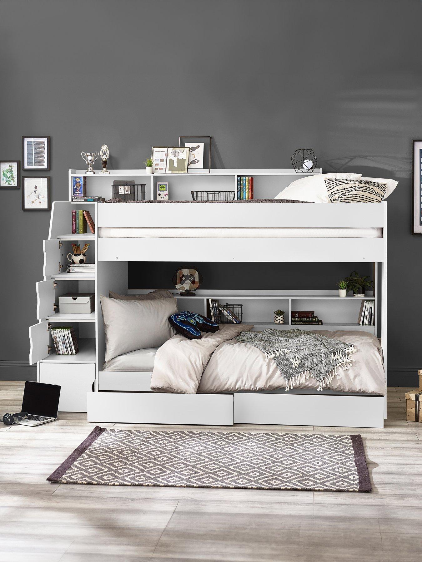 Image 1 of 6 of Julian Bowen Camelot Staircase Bunk Bed - White