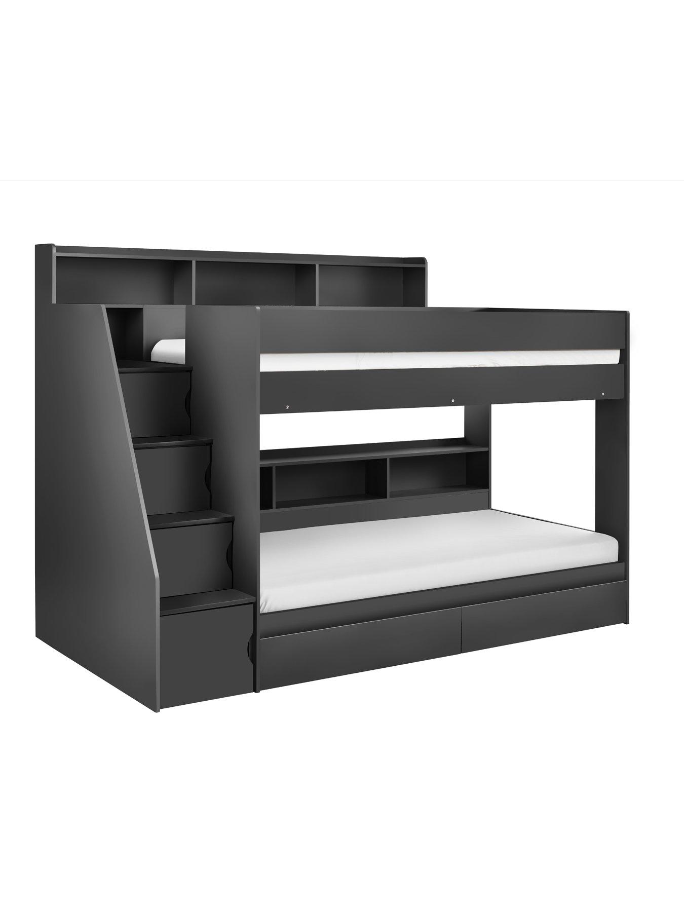 Image 3 of 6 of Julian Bowen Camelot Staircase Bunk Bed - Dark Grey
