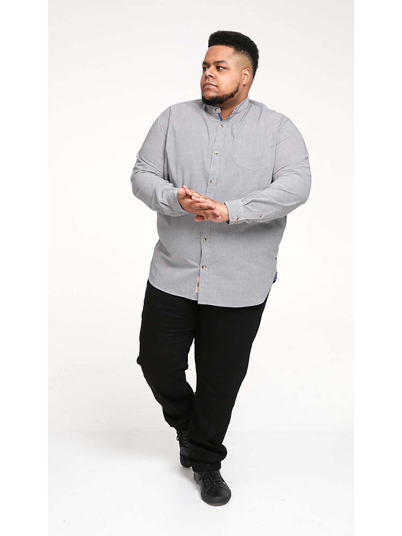 d555-micro-dogtooth-check-grandad-shirt-greydetail