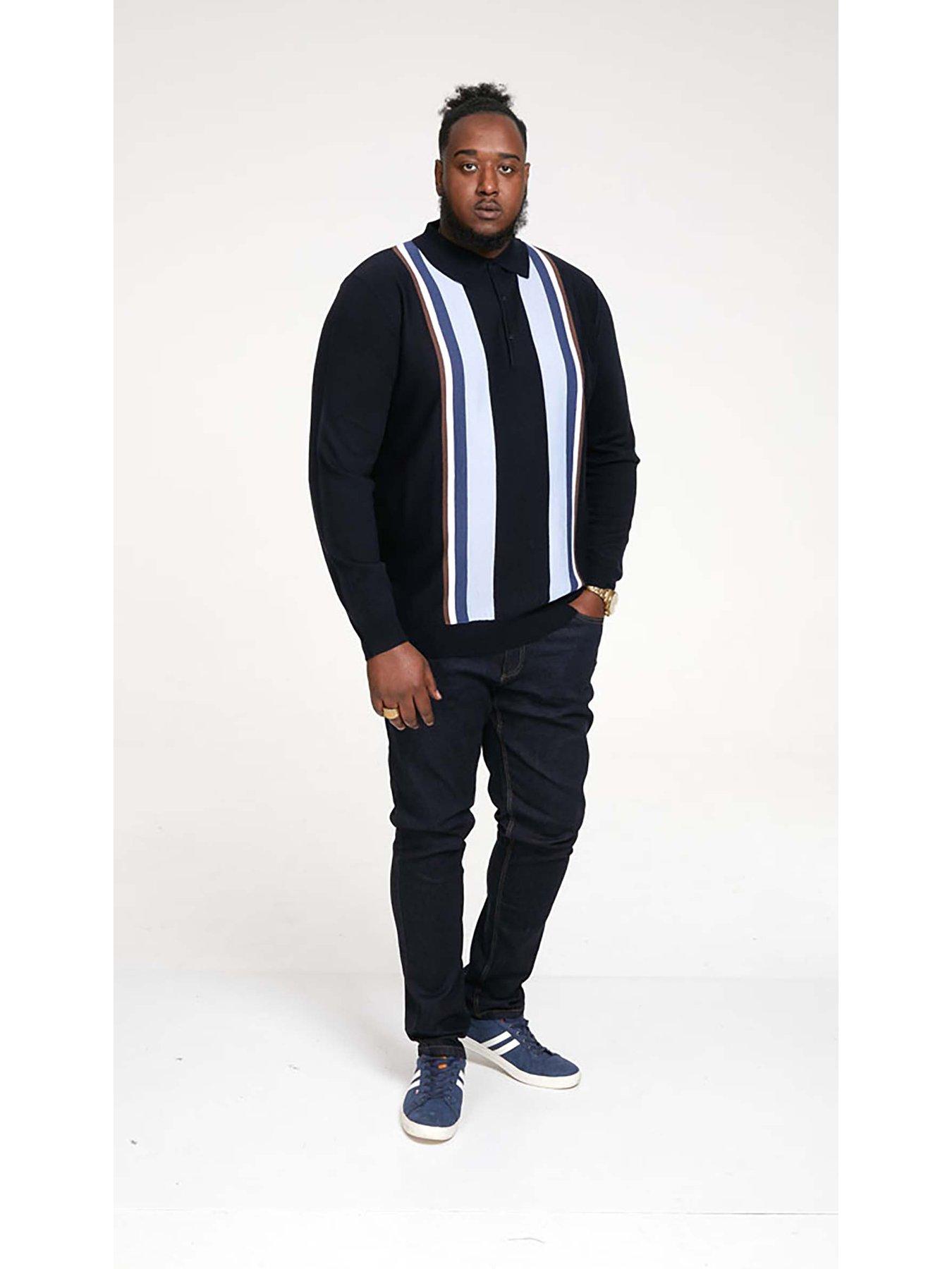 d555-knitted-polo-with-vertical-stripes-navyoutfit