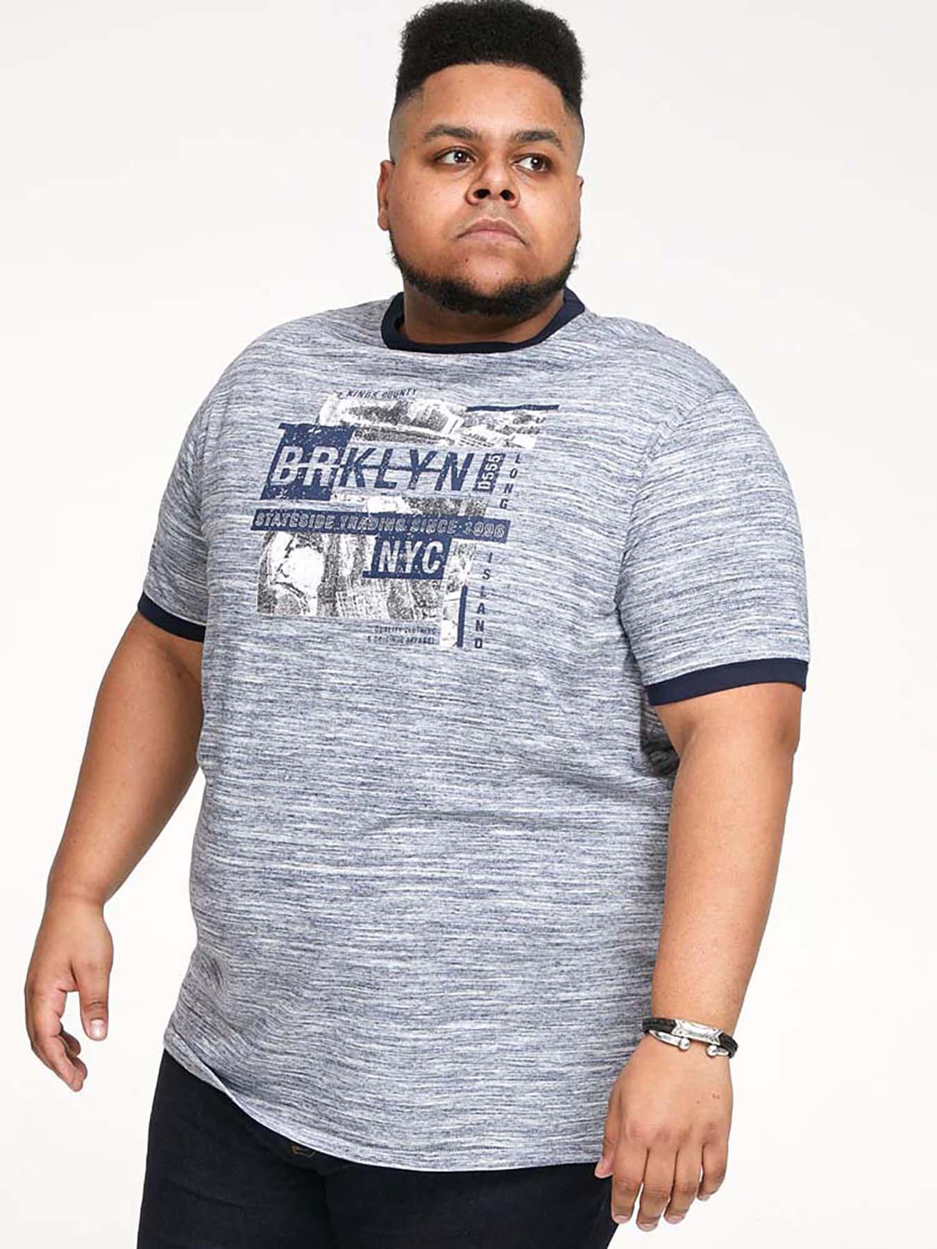 undefined Brooklyn Print Chest T-Shirt - Blue