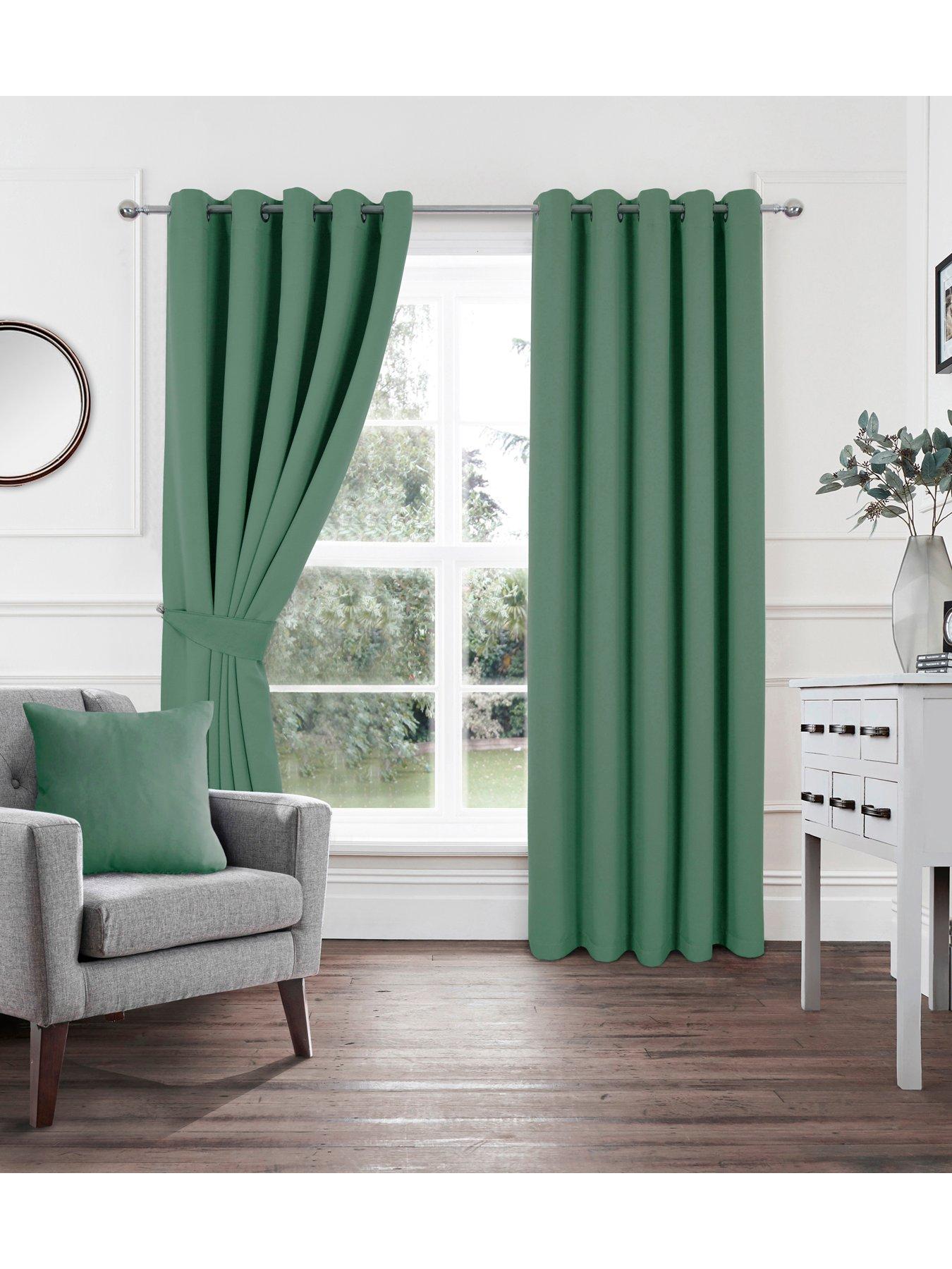 undefined Woven Blackout Eyelet Curtains