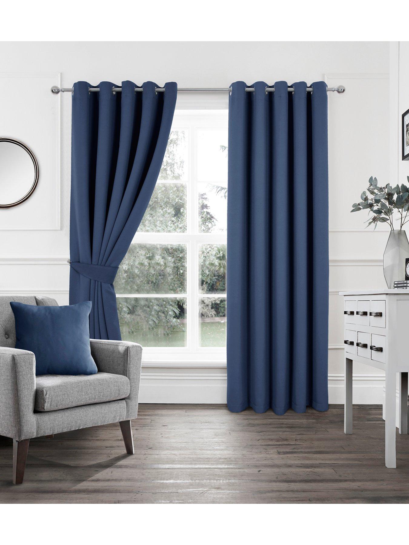 undefined Woven Blackout Eyelet Curtains