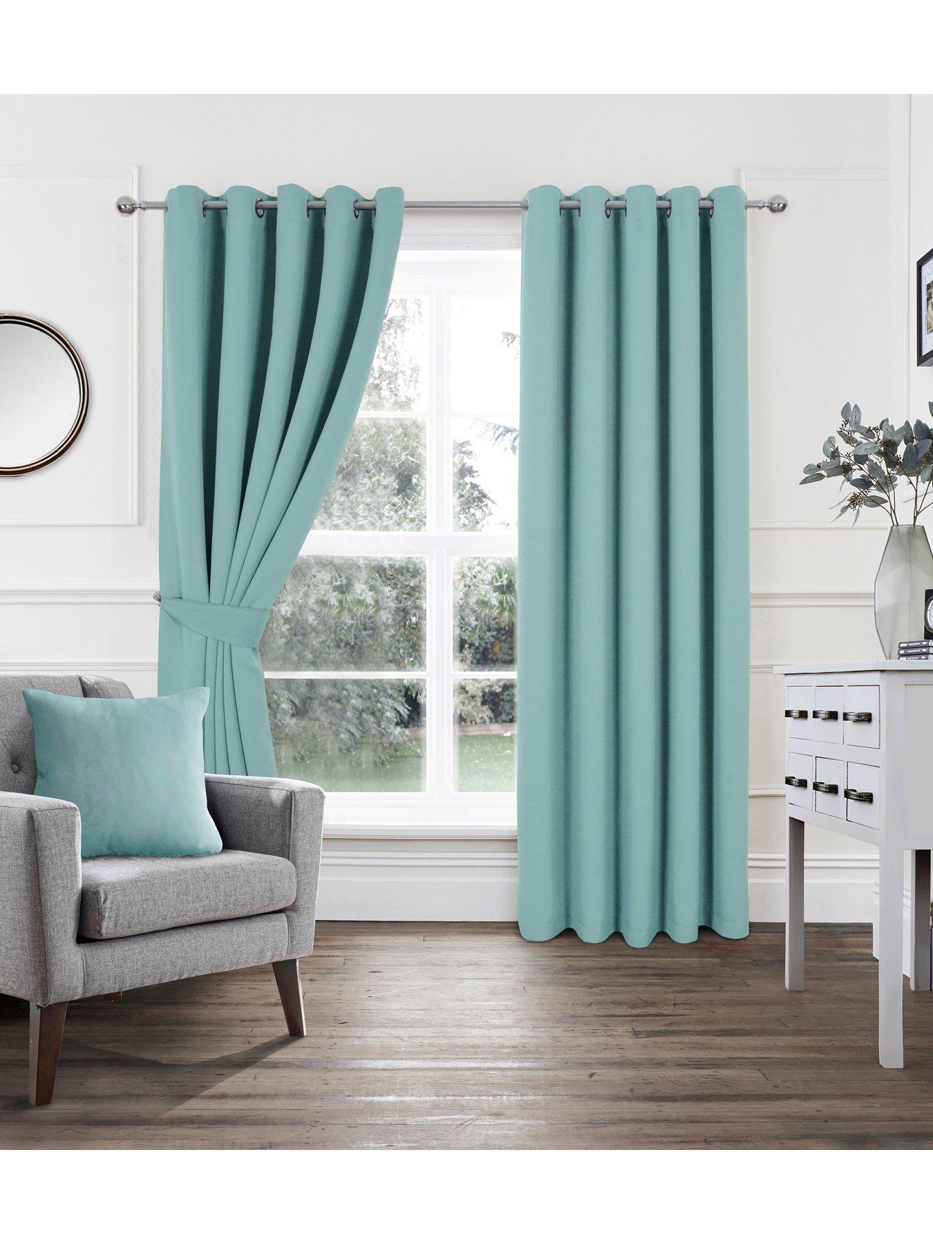 undefined Woven Blackout Eyelet Curtains