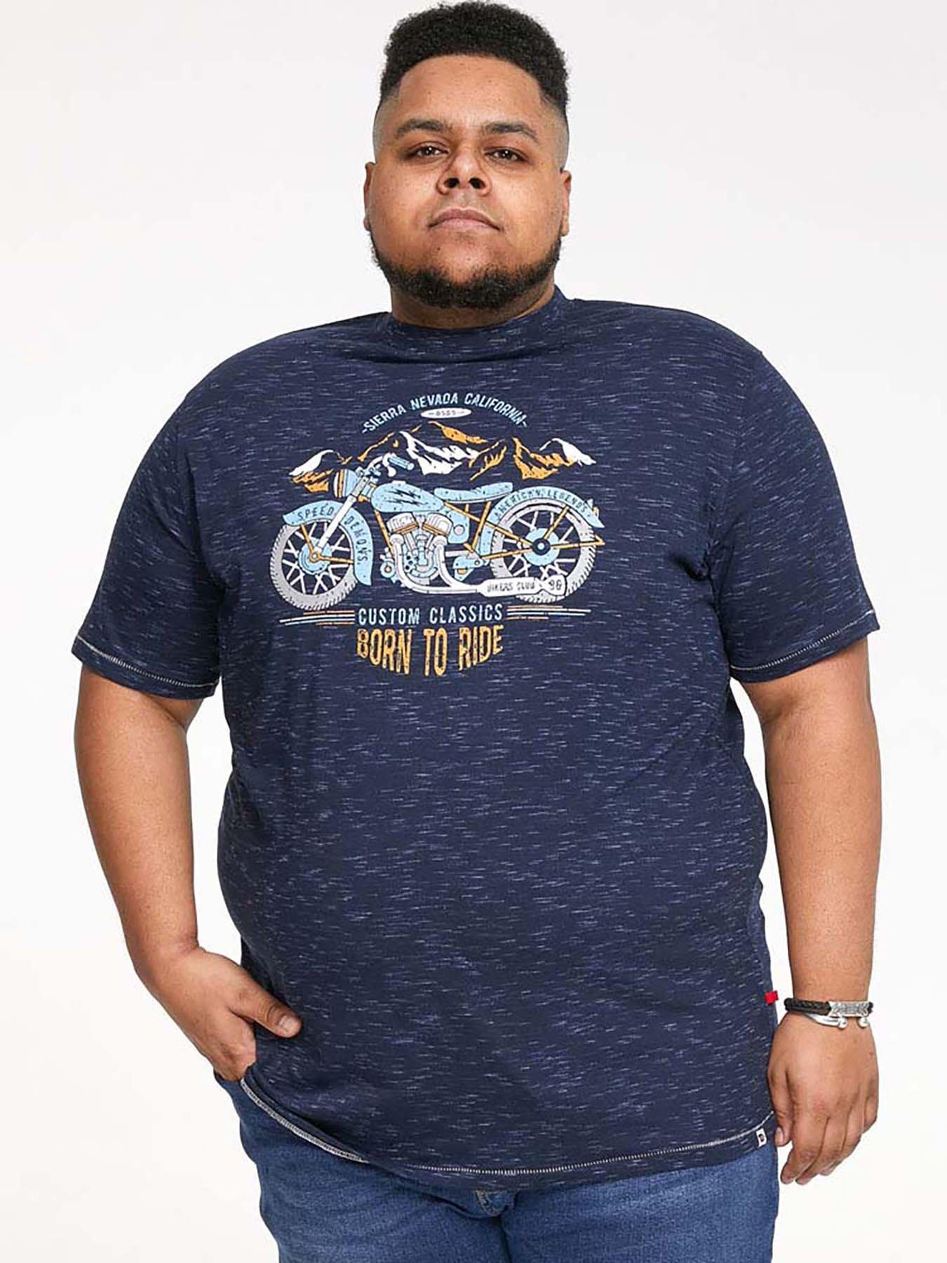 D555 D555 Motorbike Print T-Shirt