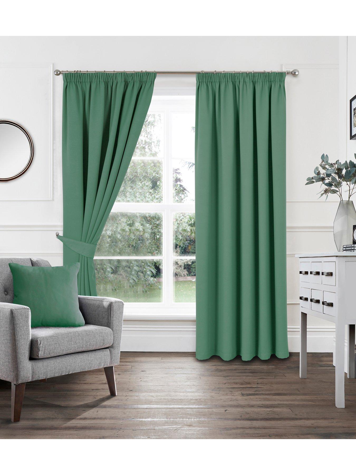 undefined Woven Blackout Pleated Curtains 90X72