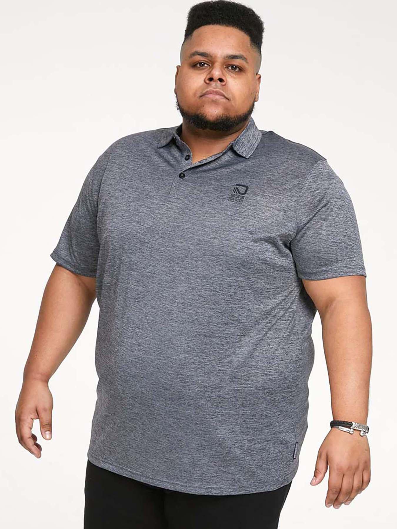 D555 Dry Wear Open Cuff Polo Shirt - Grey