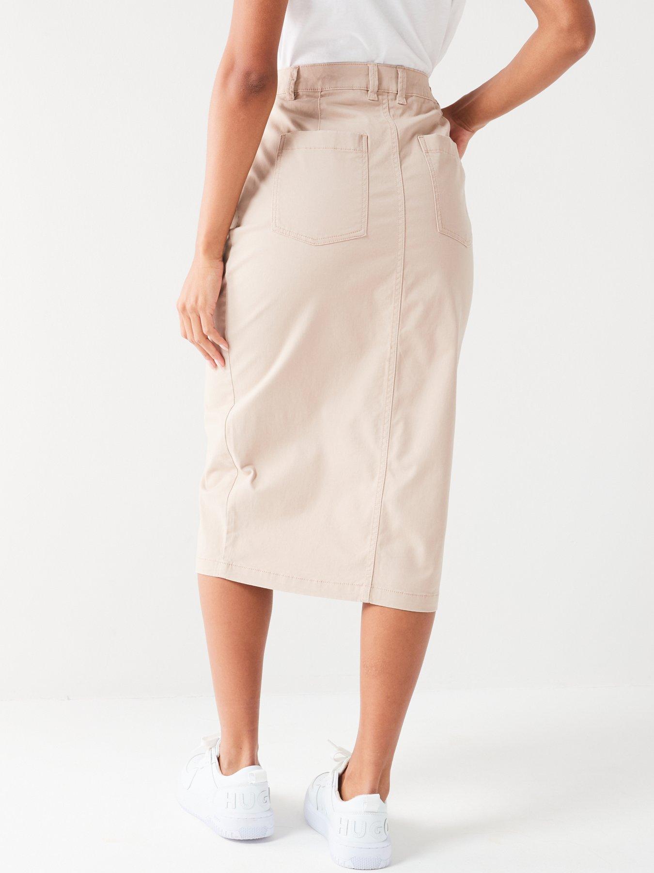 v-by-very-cotton-cargo-midi-skirt-with-stretch-beigestillFront