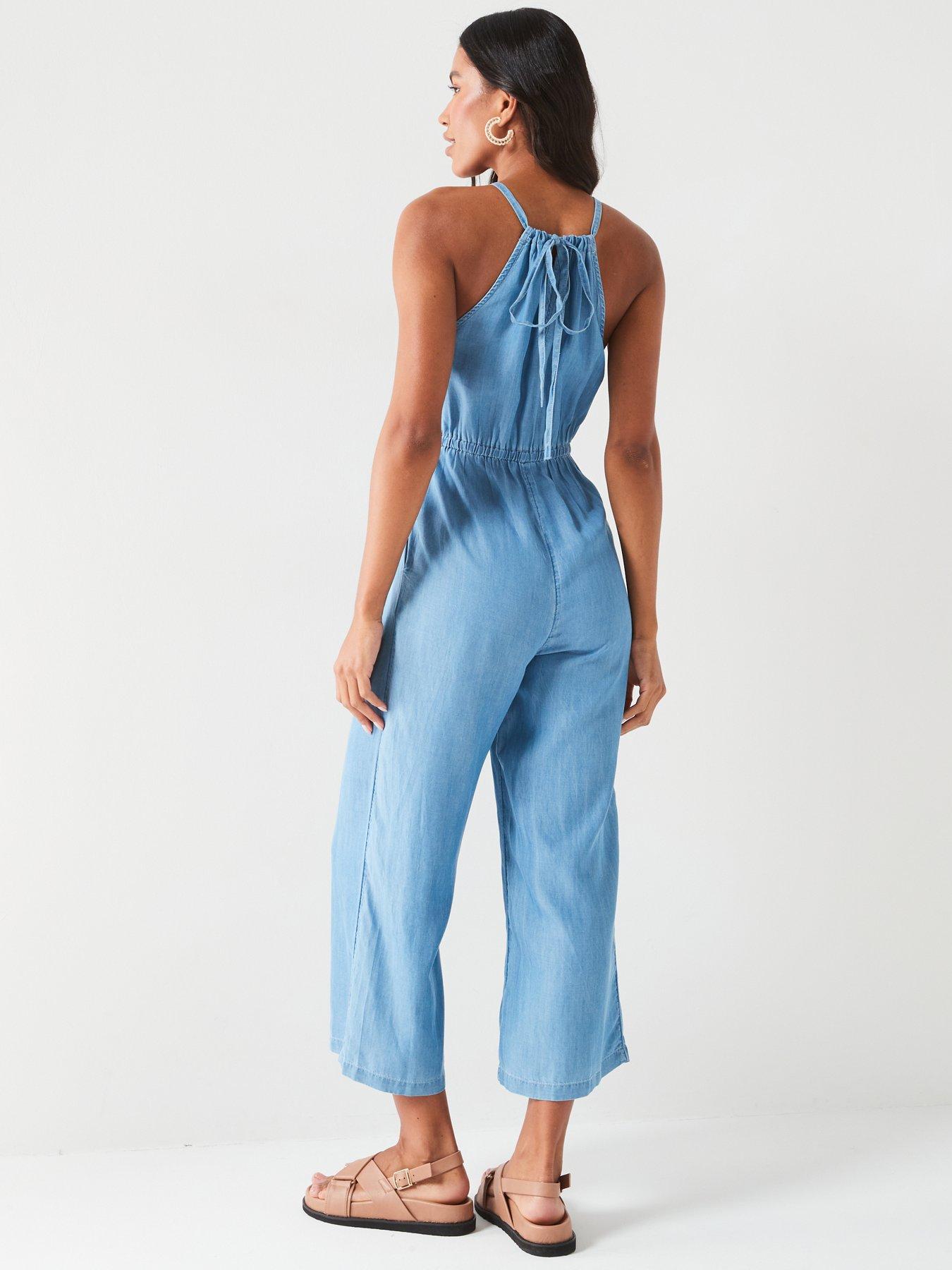 v-by-very-easy-high-neck-supersoft-denim-jumpsuitstillFront