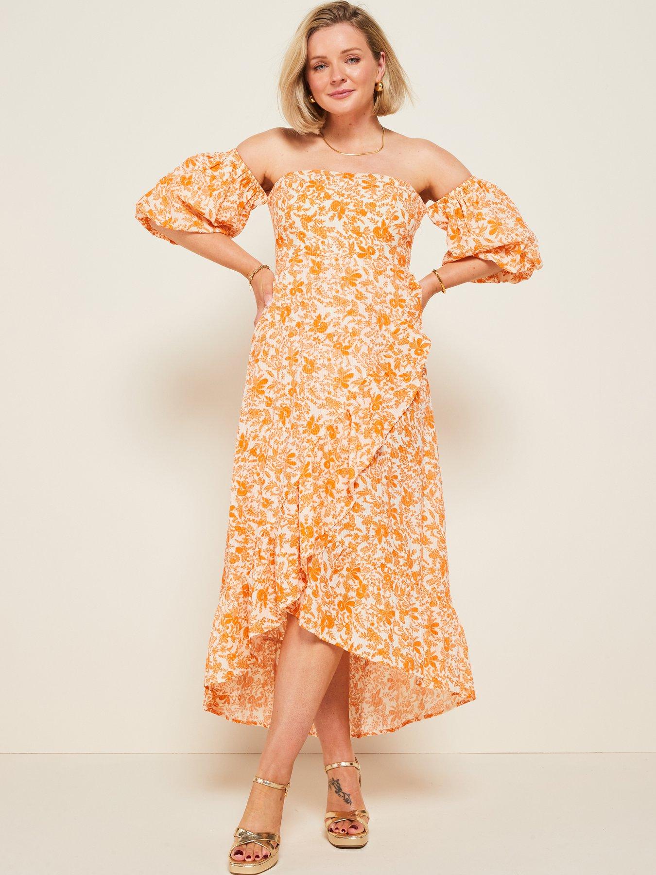 v-by-very-x-laura-byrnesnbspbardot-floral-midi-dress-orangeback