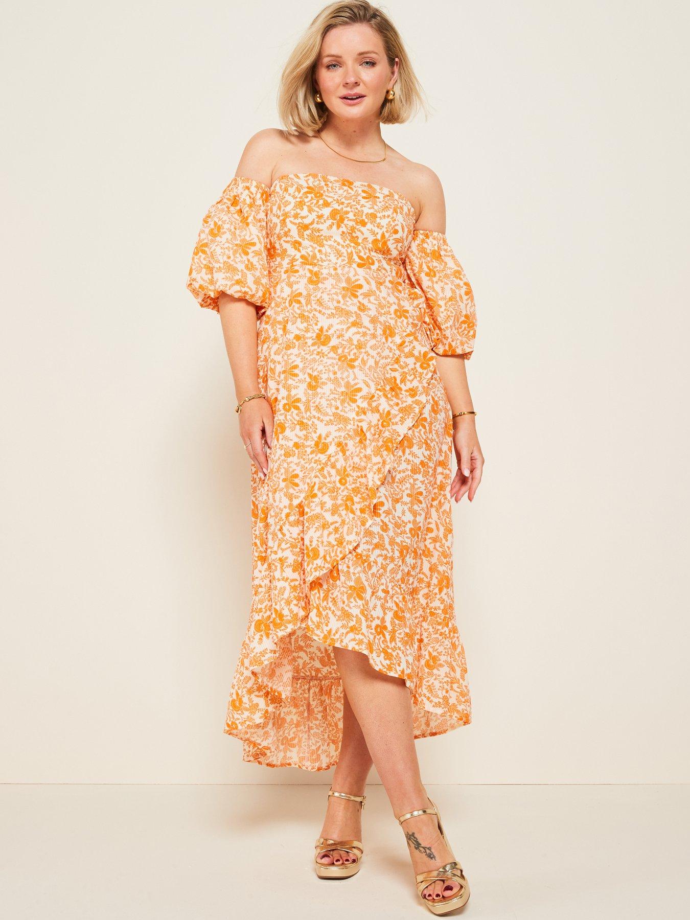 v-by-very-x-laura-byrnesnbspbardot-floral-midi-dress-orangeoutfit