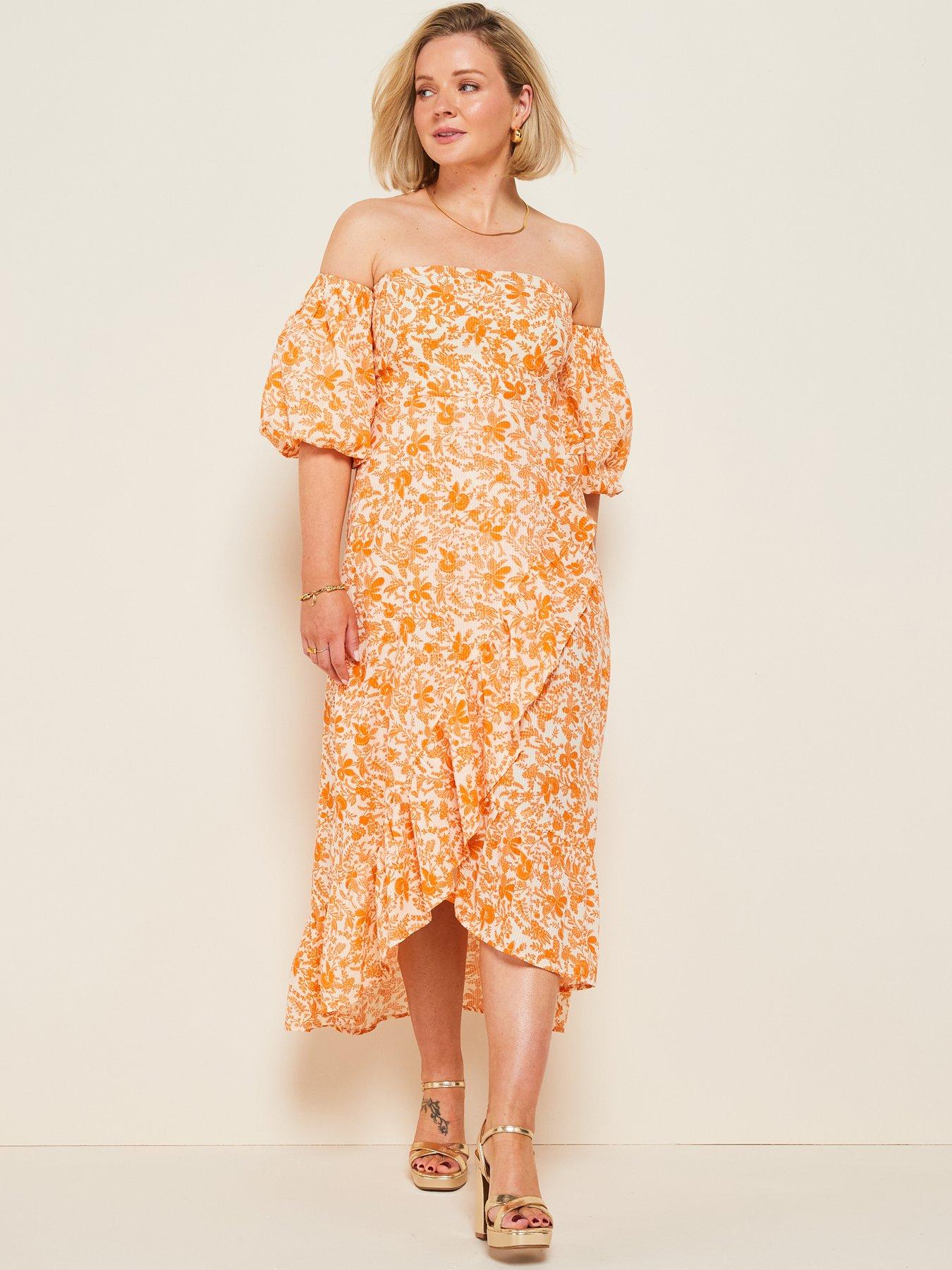 v-by-very-x-laura-byrnesnbspbardot-floral-midi-dress-orangedetail