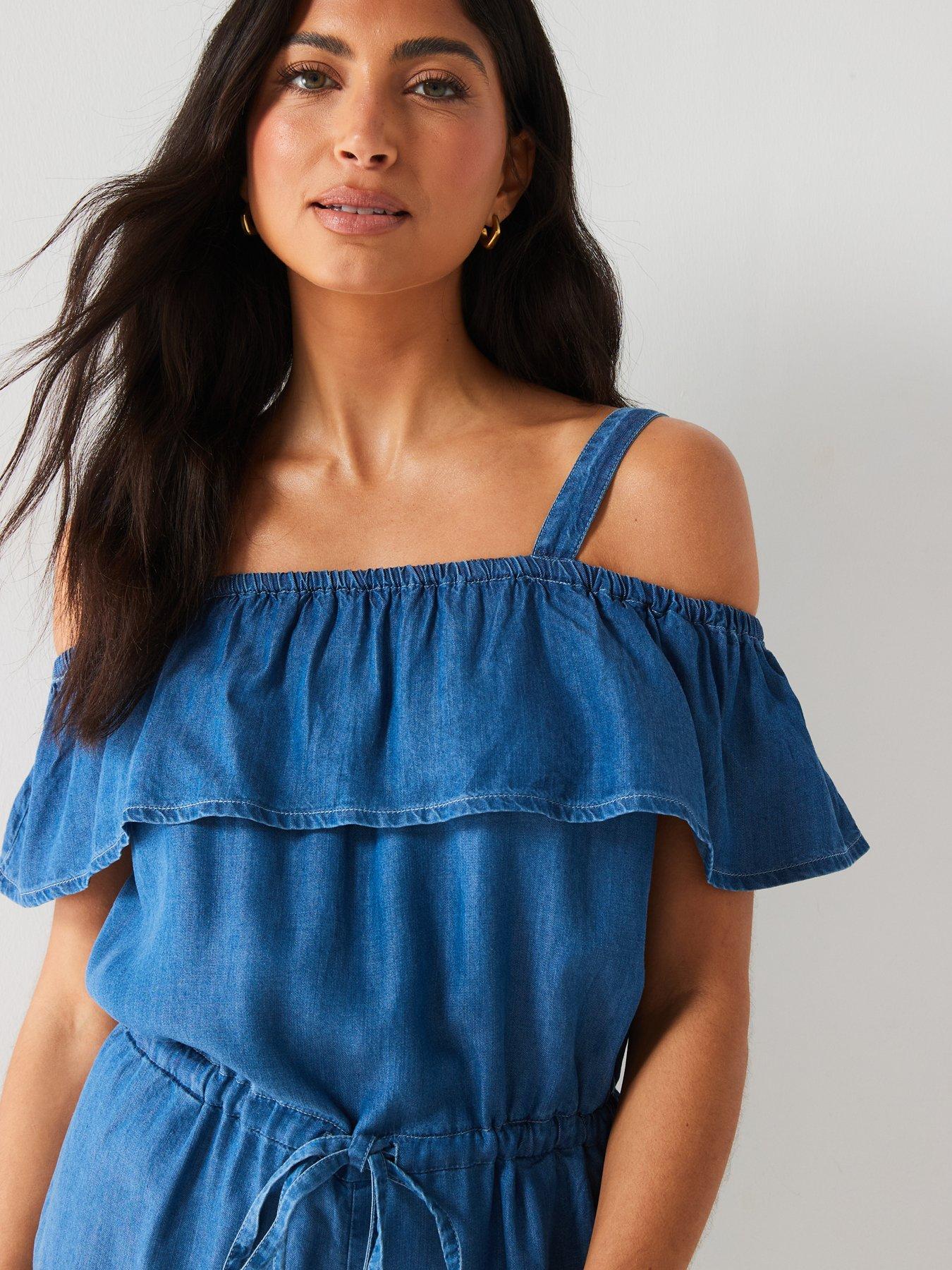 v-by-very-supersoft-denim-bardot-ruffle-playsuitoutfit