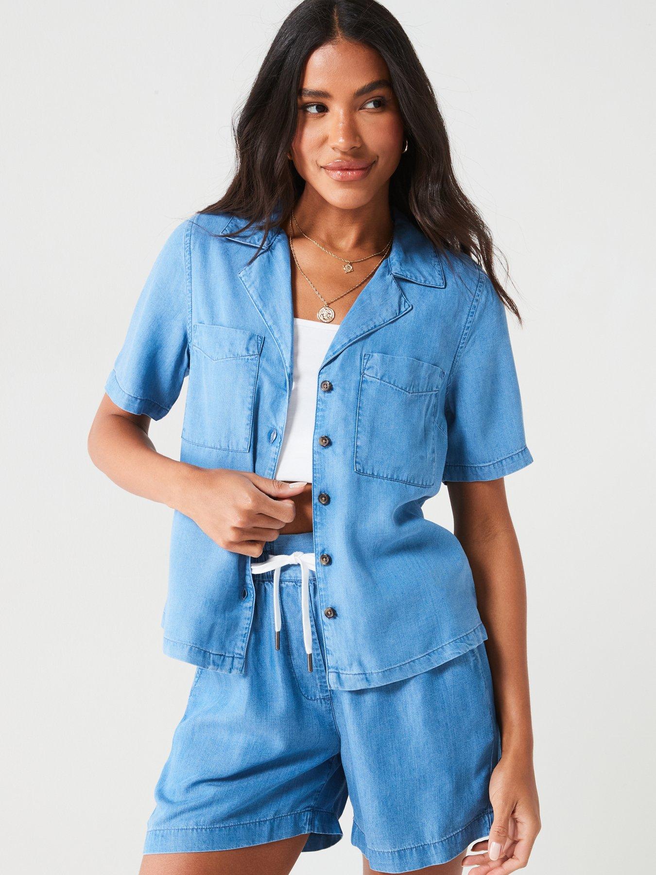 v-by-very-supersoft-denim-resort-shirt-dark-wash