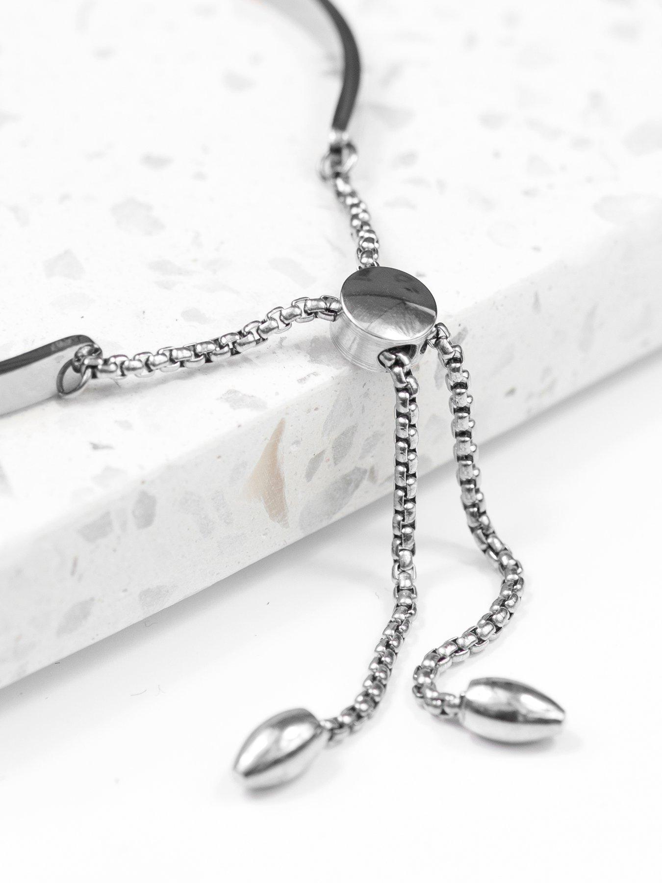 Image 4 of 5 of Treat Republic Personalised Silver Affirmation Bangle Bracelet